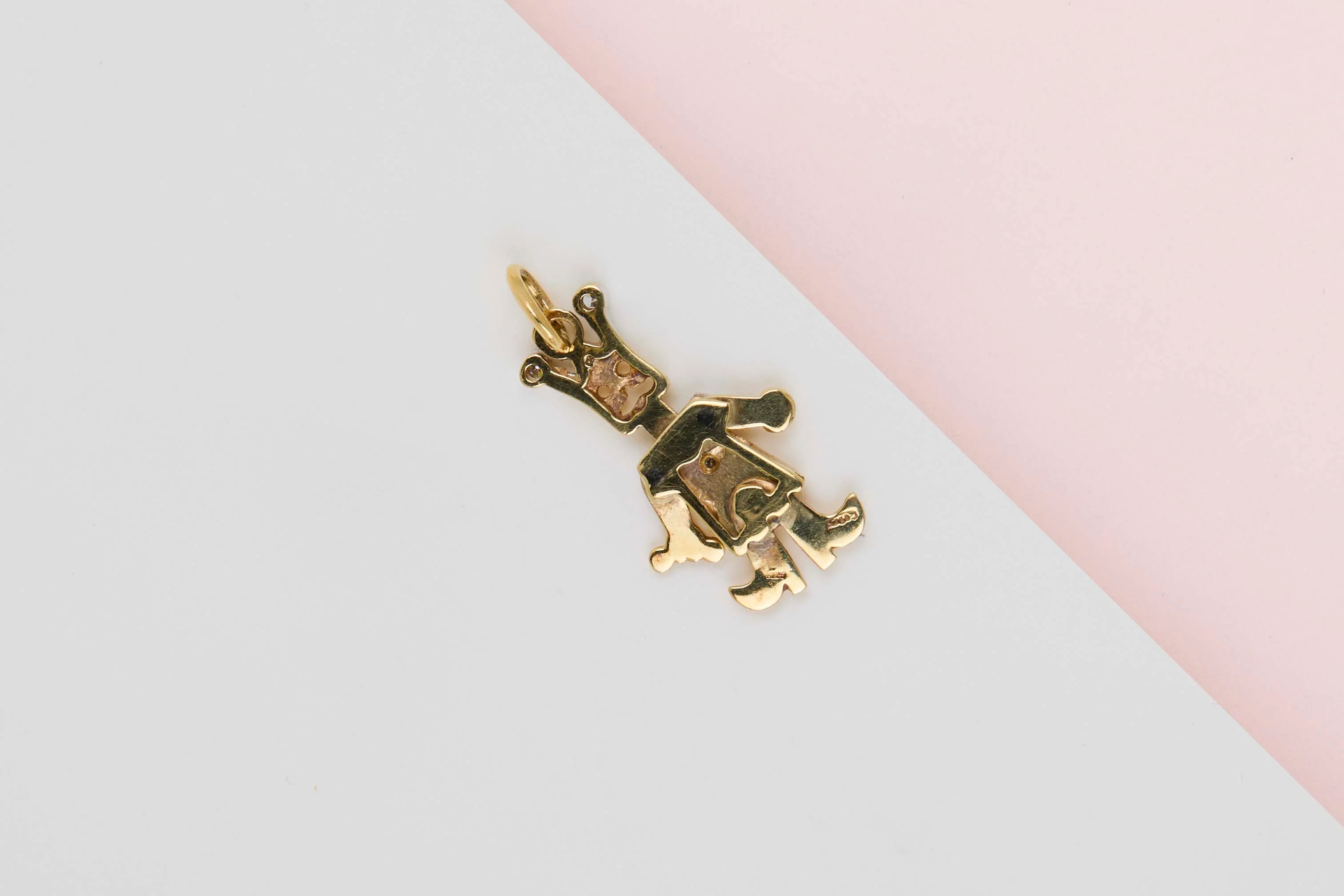 18 ct. White & Yellow Gold Pendant - Diamonds - Image 3