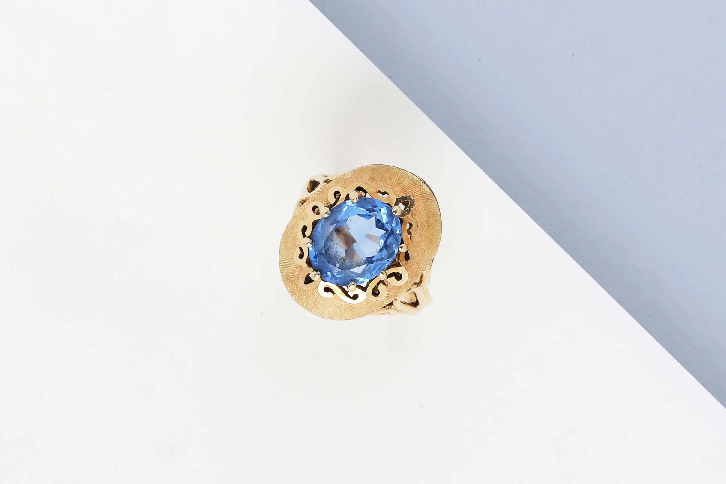 18 ct. Yellow Gold Ring - Topaz - Size 55 - Image 2
