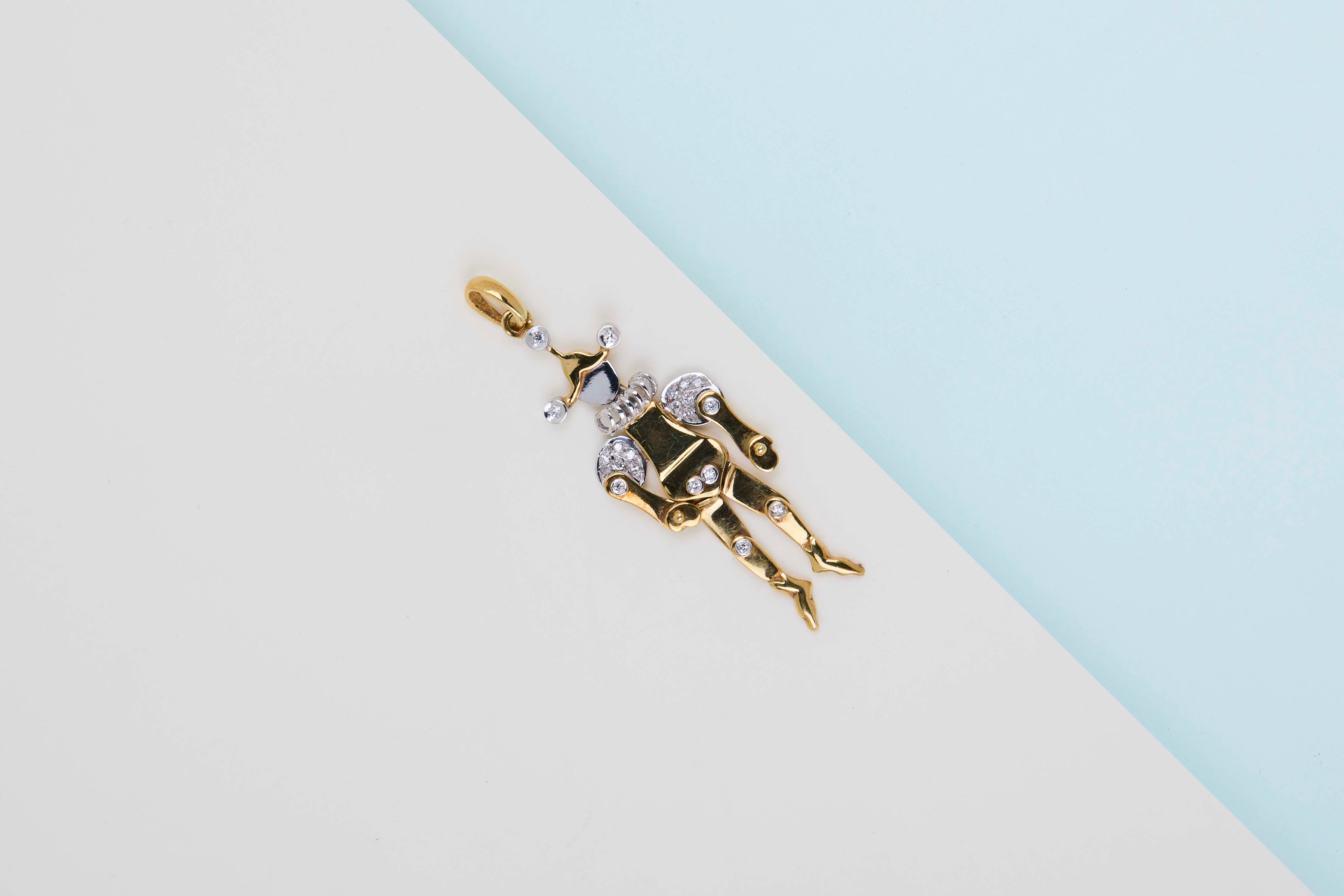 18 ct. White & Yellow Gold with Diamonds Pendant - Image 2