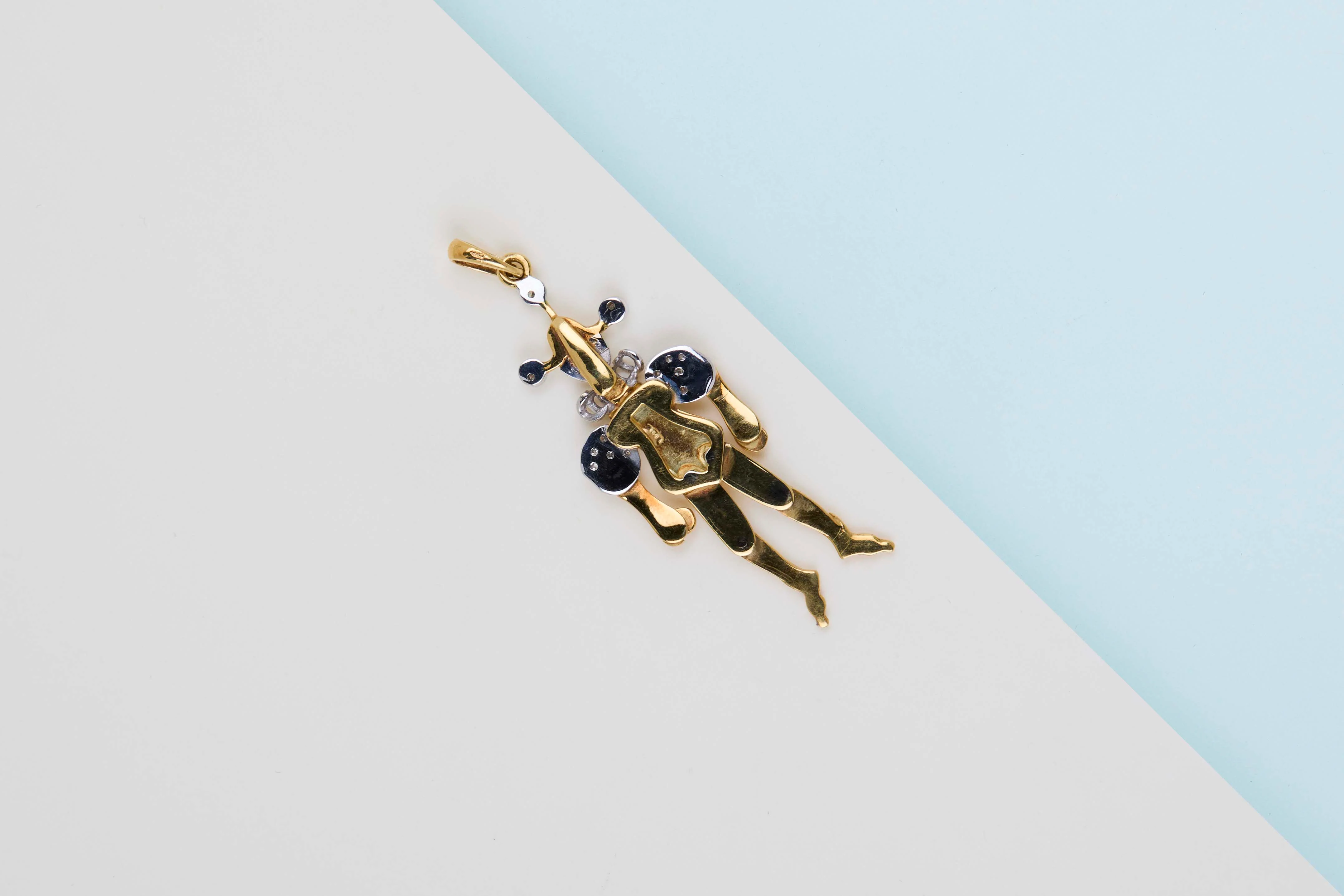 18 ct. White & Yellow Gold with Diamonds Pendant - Image 3