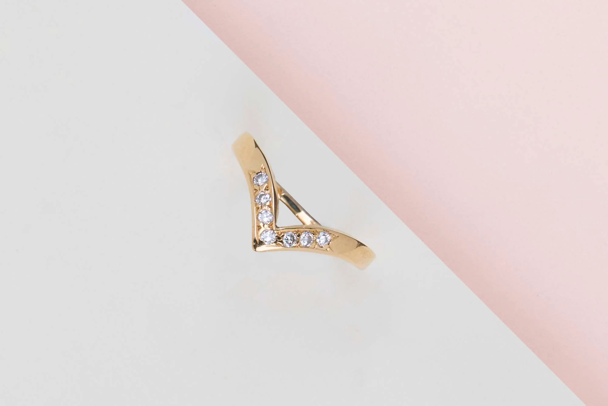 18ct. Yellow Gold Ring - Diamonds - Size 56 - Image 2