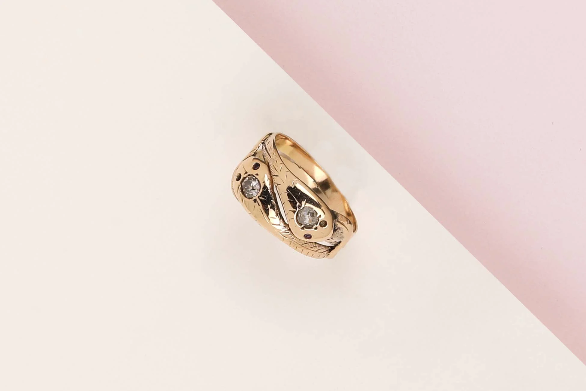 14ct. Yellow Gold Ring - Diamonds - Image 2