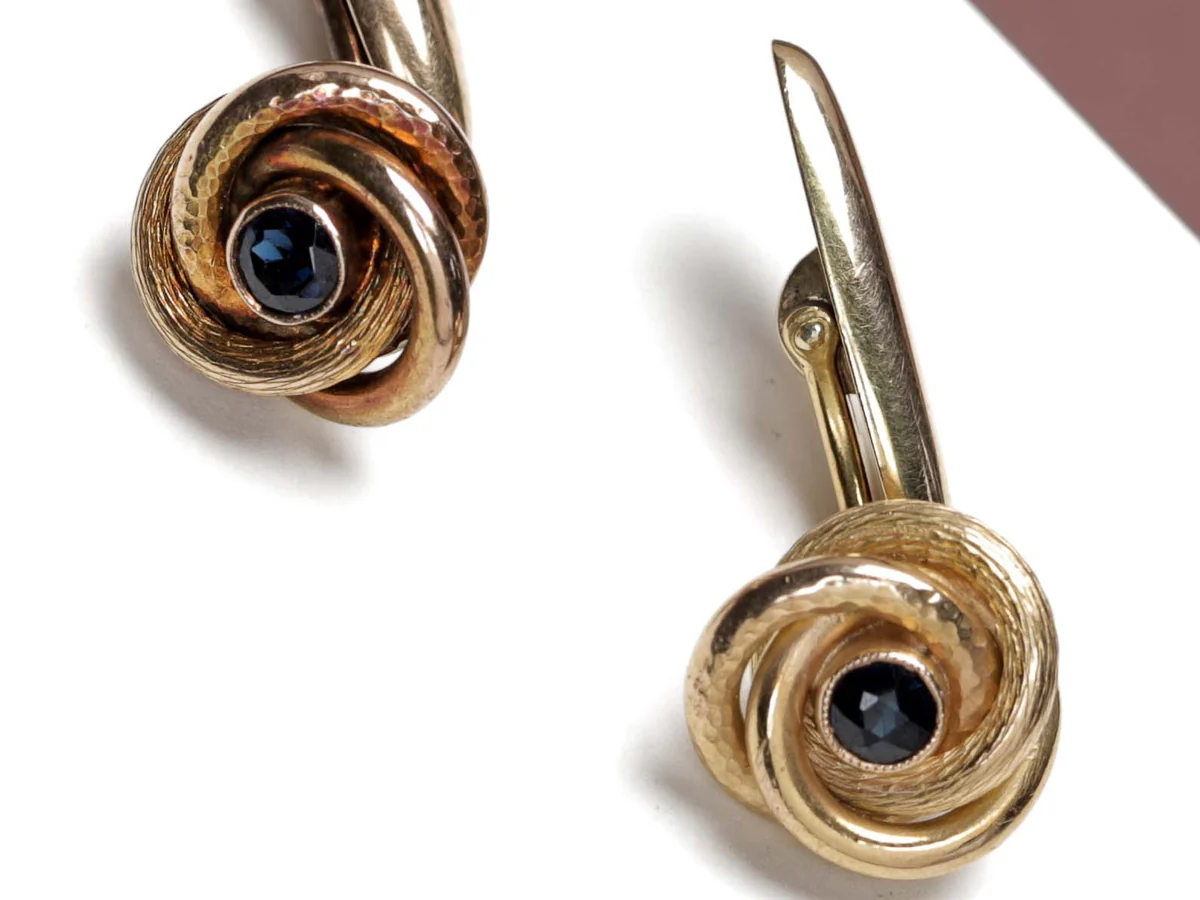 14 ct. Yellow Gold Cufflinks - Onyx - Image 2