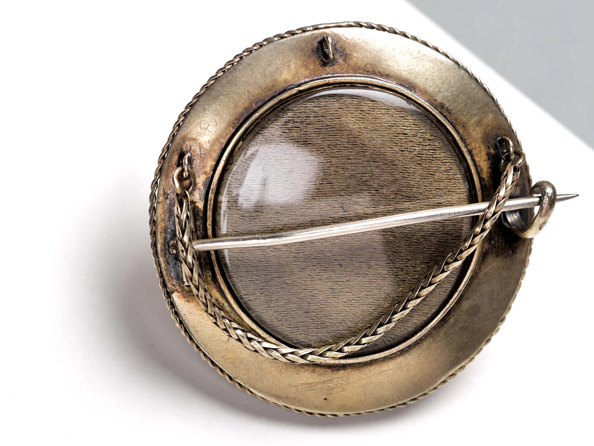 9 ct. Yellow Gold Brooch - Turquoise - Image 3