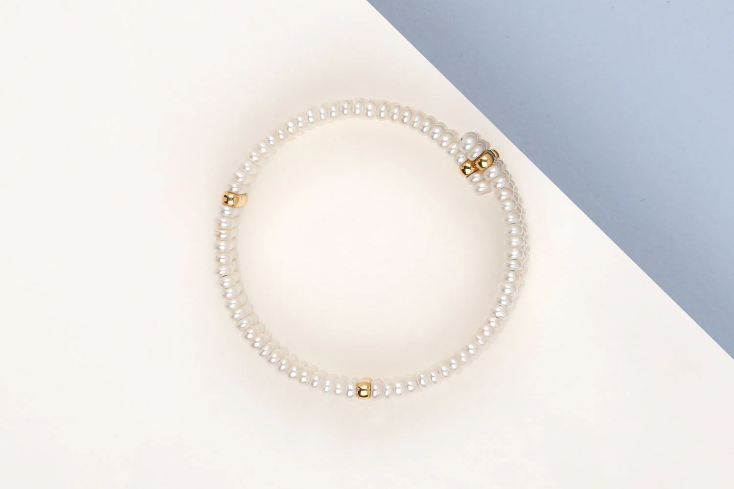 Cultured Pearl Bracelet With Gold