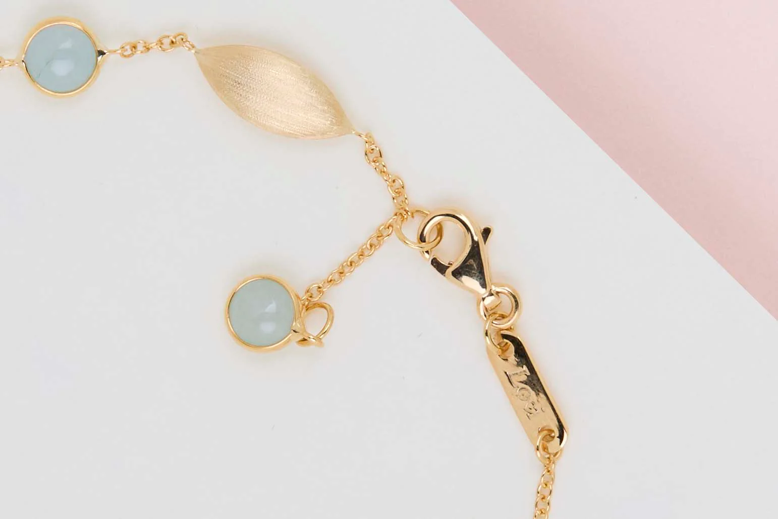 18ct. Yellow Gold Bracelet - Blue Topaz - 19CM - Image 2