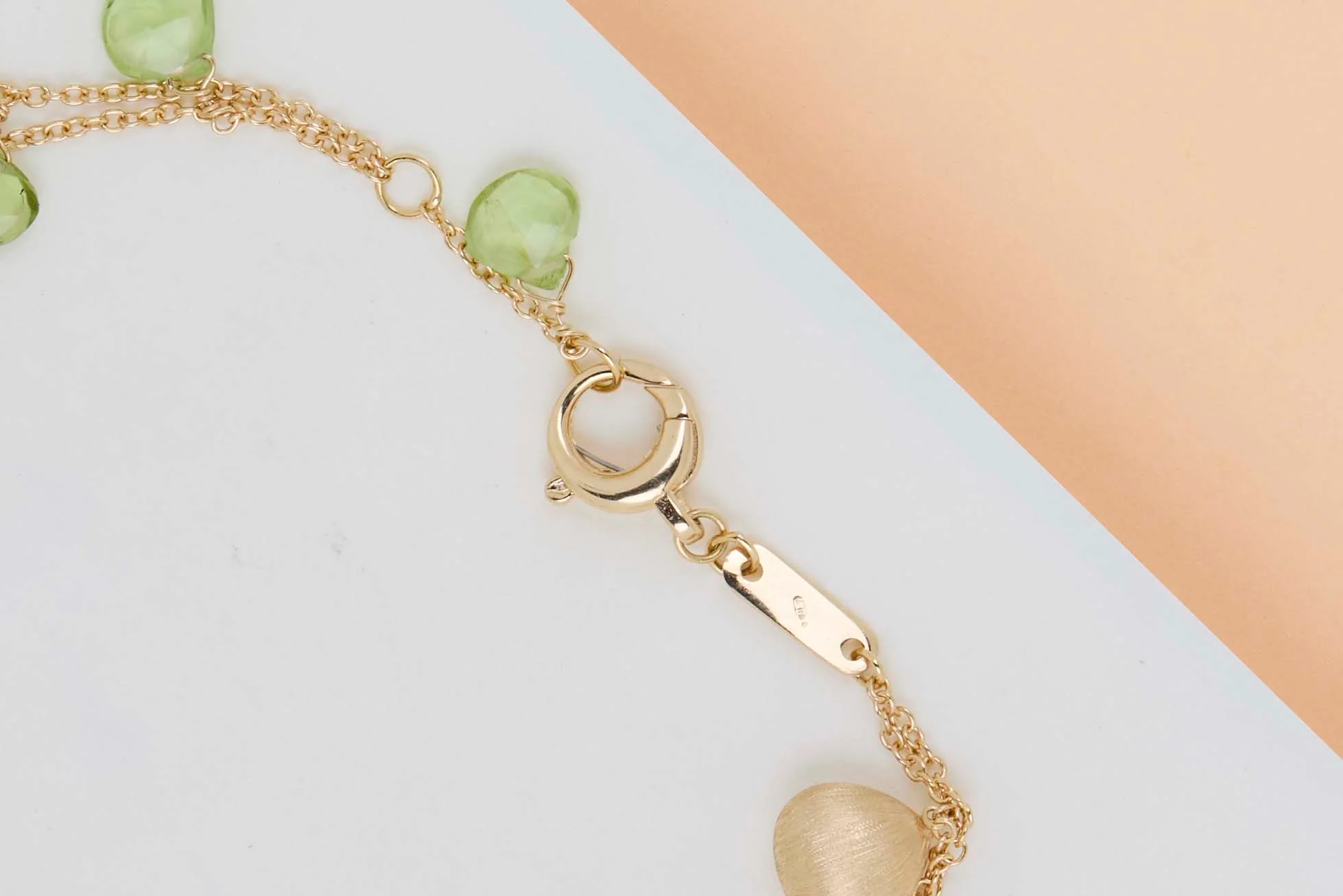 18ct. Yellow Gold Bracelet - Peridot - 19CM - Image 2