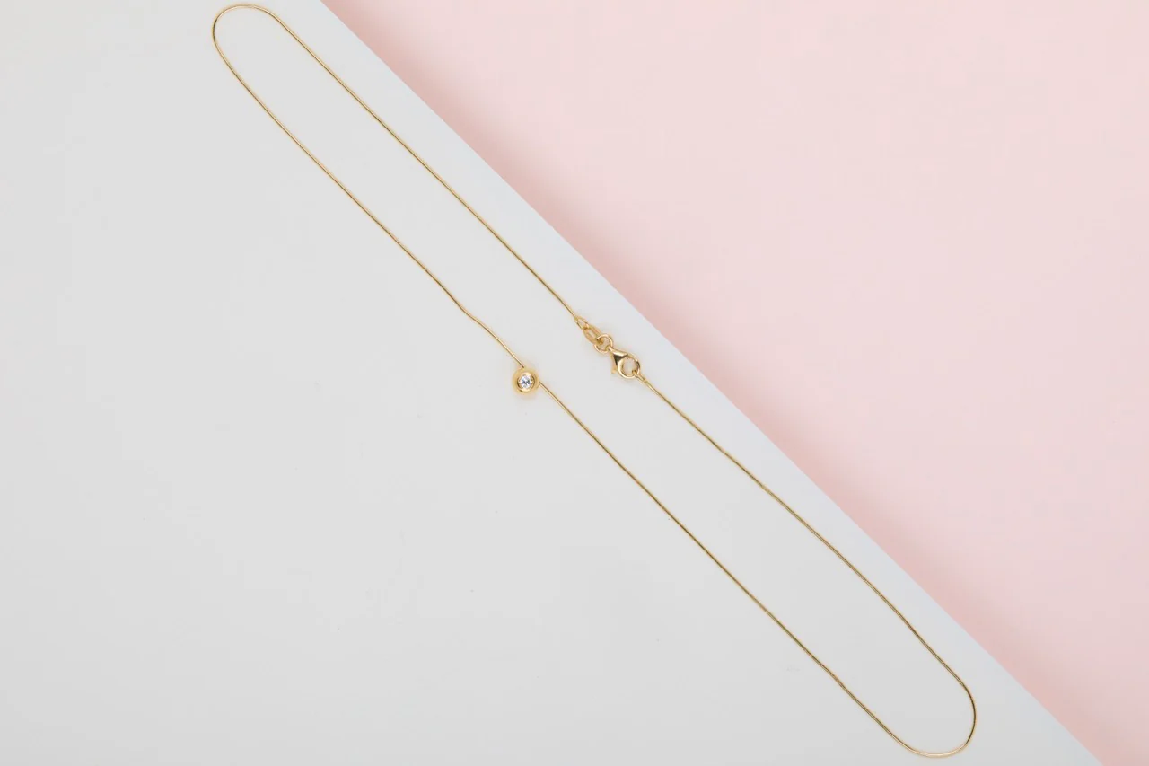 18ct. Yellow Gold Cipollina Necklace - Diamond - 42CM - Image 2