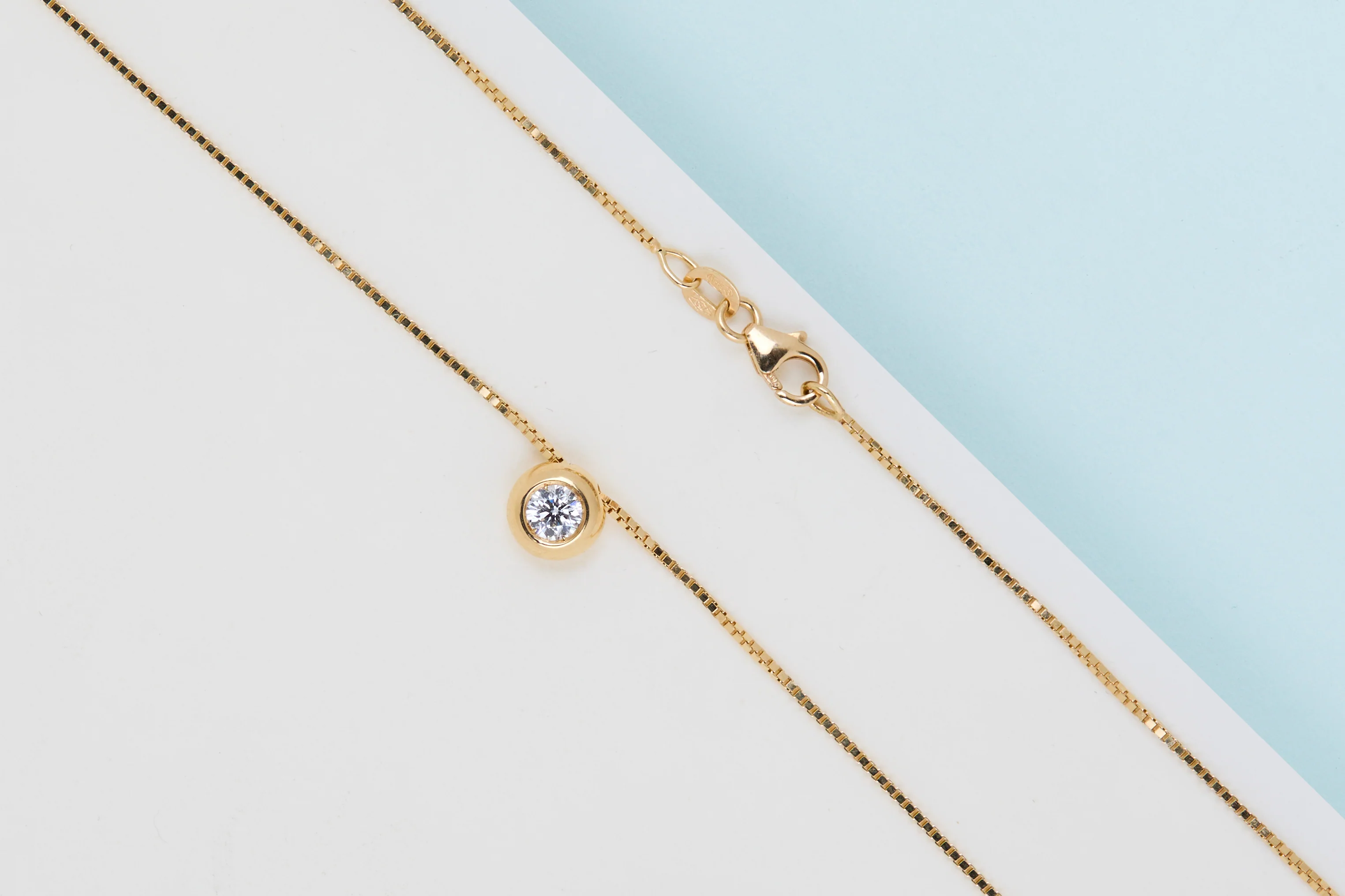 18ct. Yellow Gold Cipollina Necklace - Diamond - 42CM