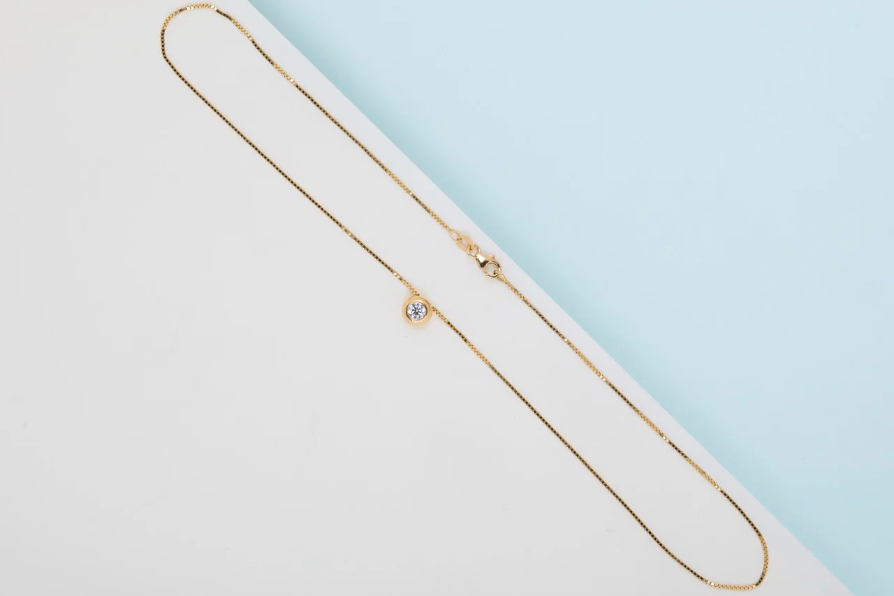 18ct. Yellow Gold Cipollina Necklace - Diamond - 42CM - Image 2