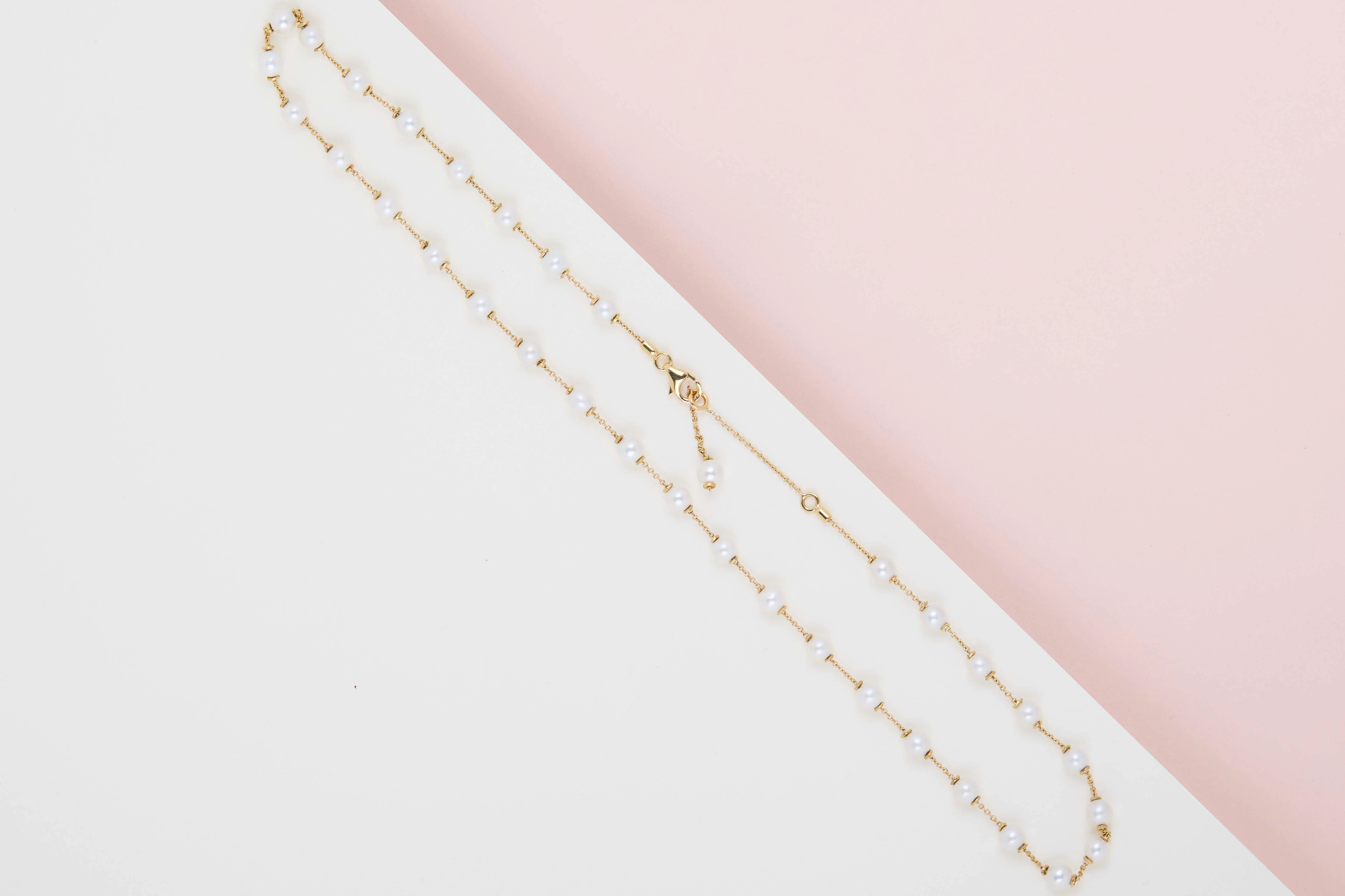 18ct. Yellow Gold Necklace - Cultured Pearls - 45.5CM - Image 2