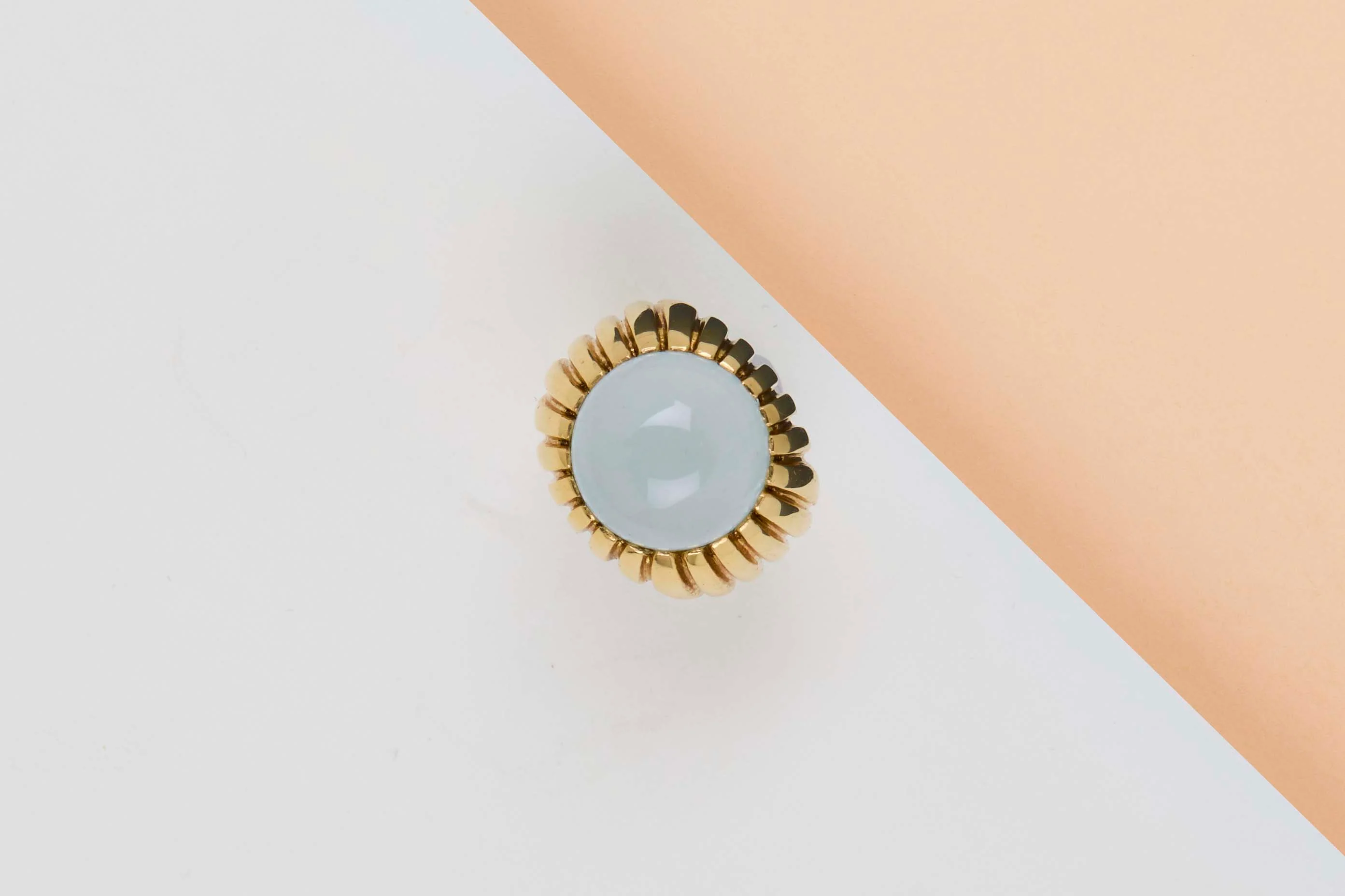 18ct. Yellow Gold Ring - Root Of Aquamarine - Size 53 - Image 2