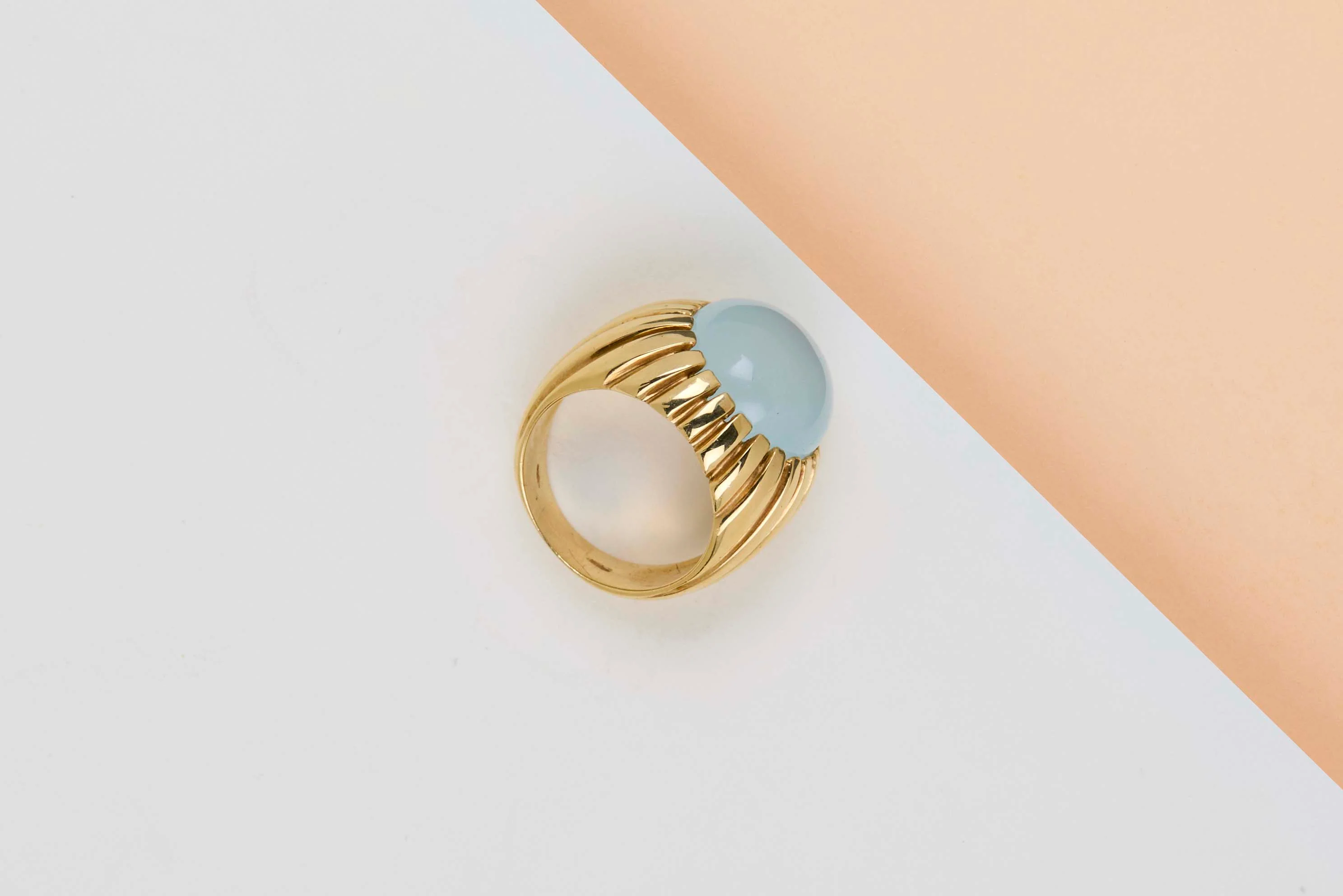 18ct. Yellow Gold Ring - Root Of Aquamarine - Size 53 - Image 3