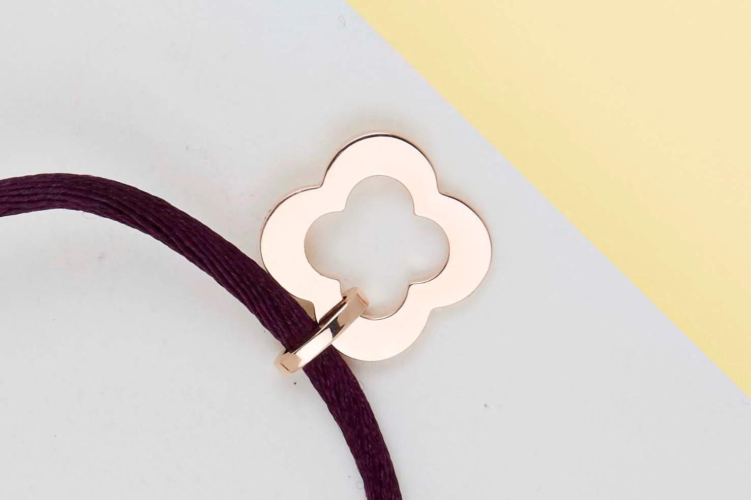 Byzantine Alhambra Cord Bracelet - Rose Gold - Pouch & Papers - Image 2