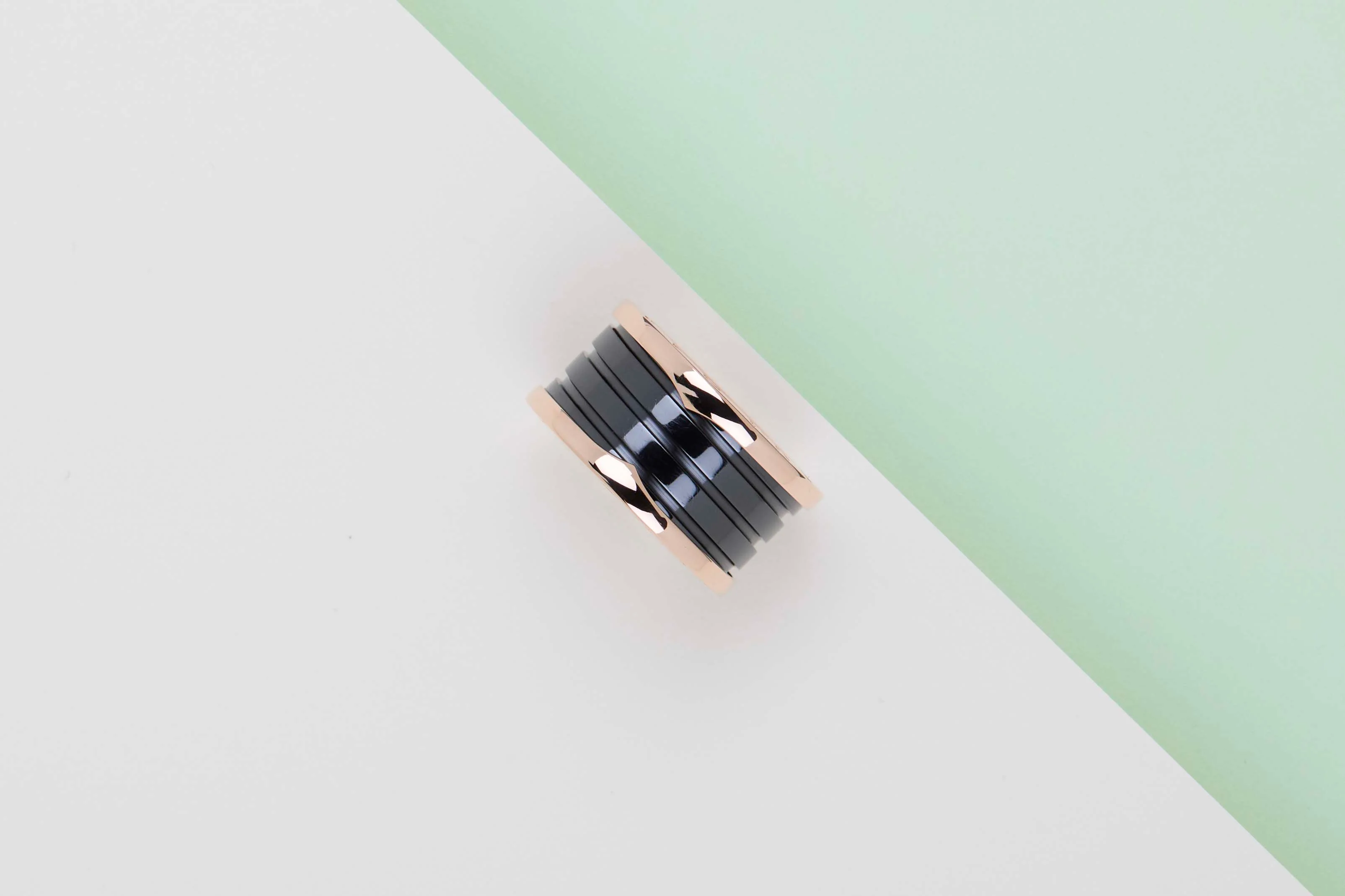 B.Zero 1 Four Band Ring - Size 56 - Rose Gold & Ceramic - B - Image 2