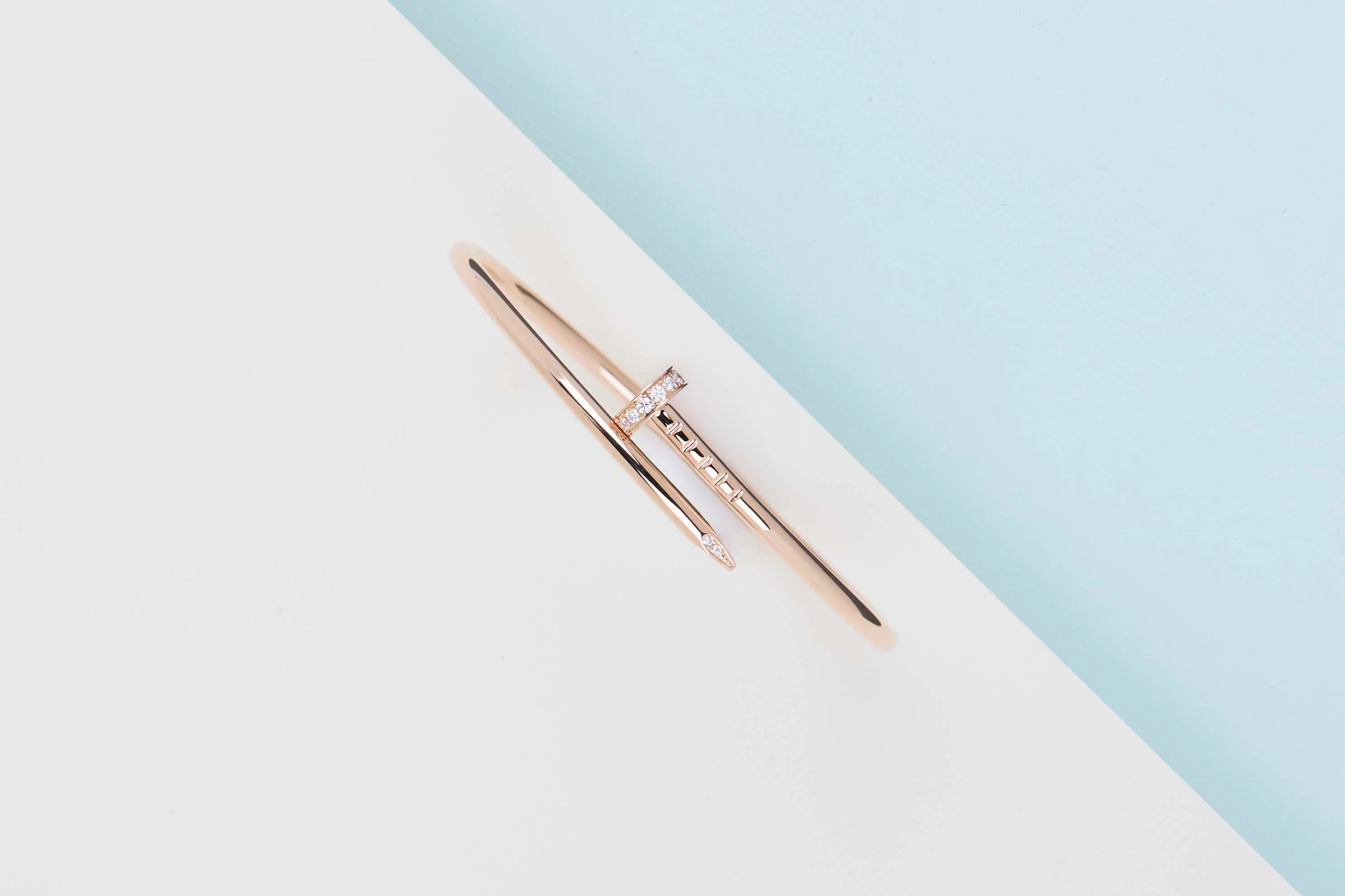 Juste Un Clou Bracelet Small - Rose Gold & Diamonds - Size 15 - B&P - Image 2