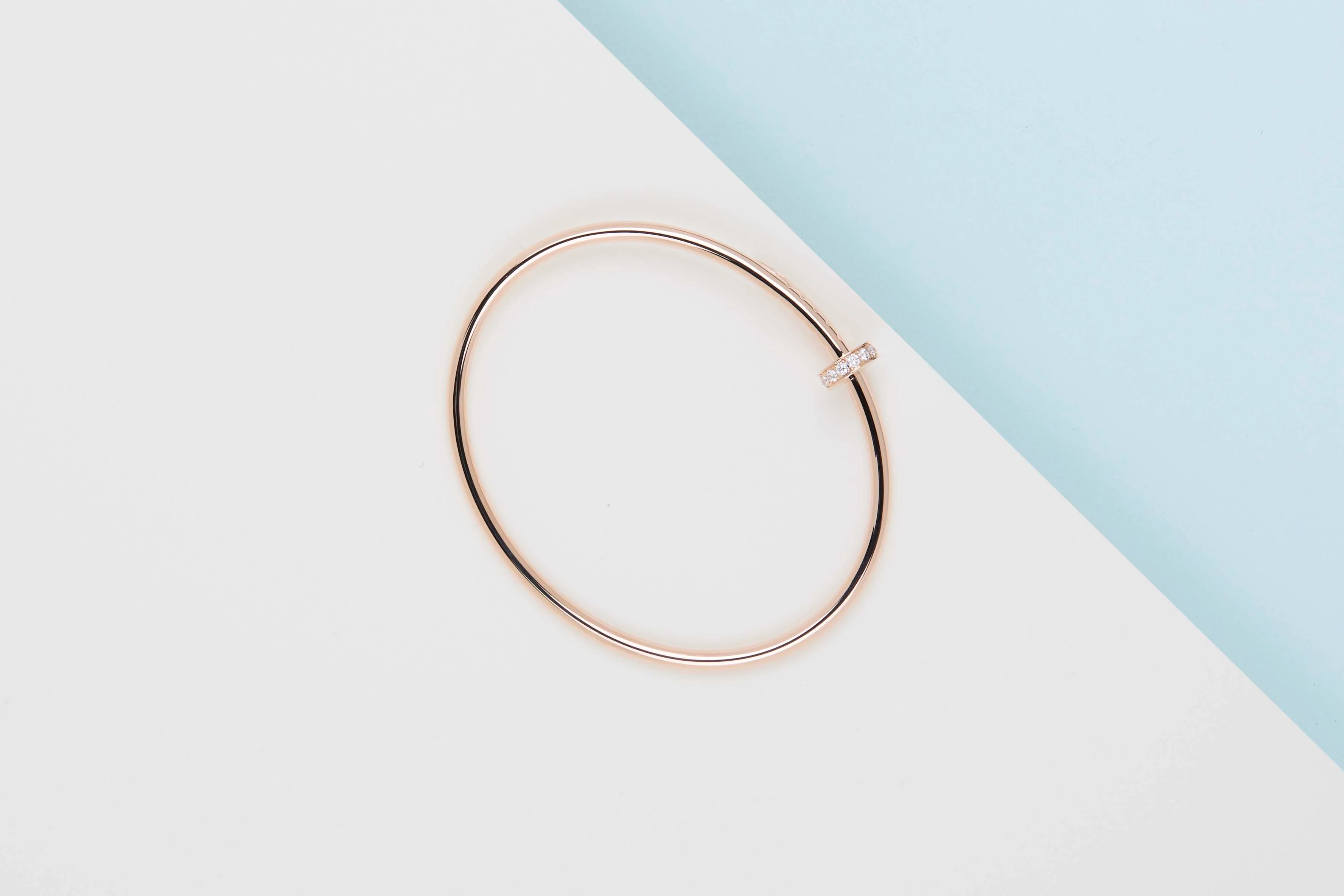 Juste Un Clou Bracelet Small - Rose Gold & Diamonds - Size 15 - B&P - Image 3