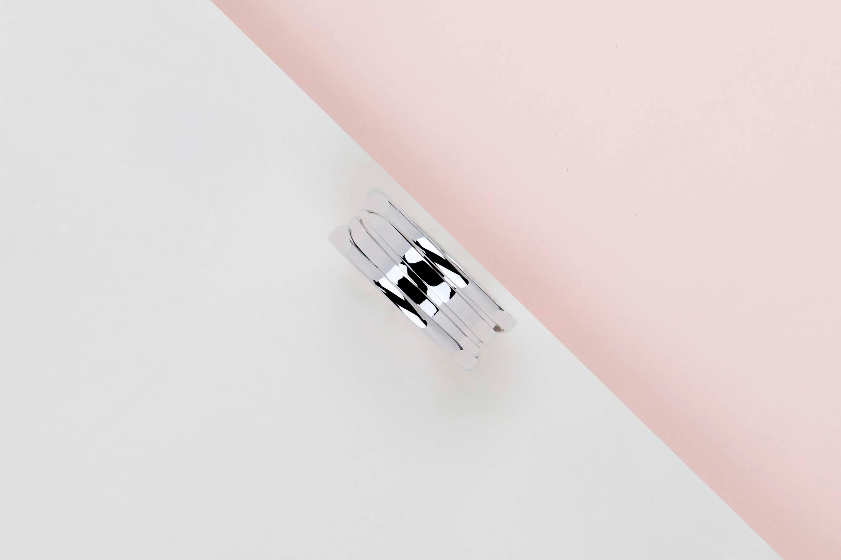 B.Zero 1 Three Band Ring - White Gold - Size 57 - B - Image 2