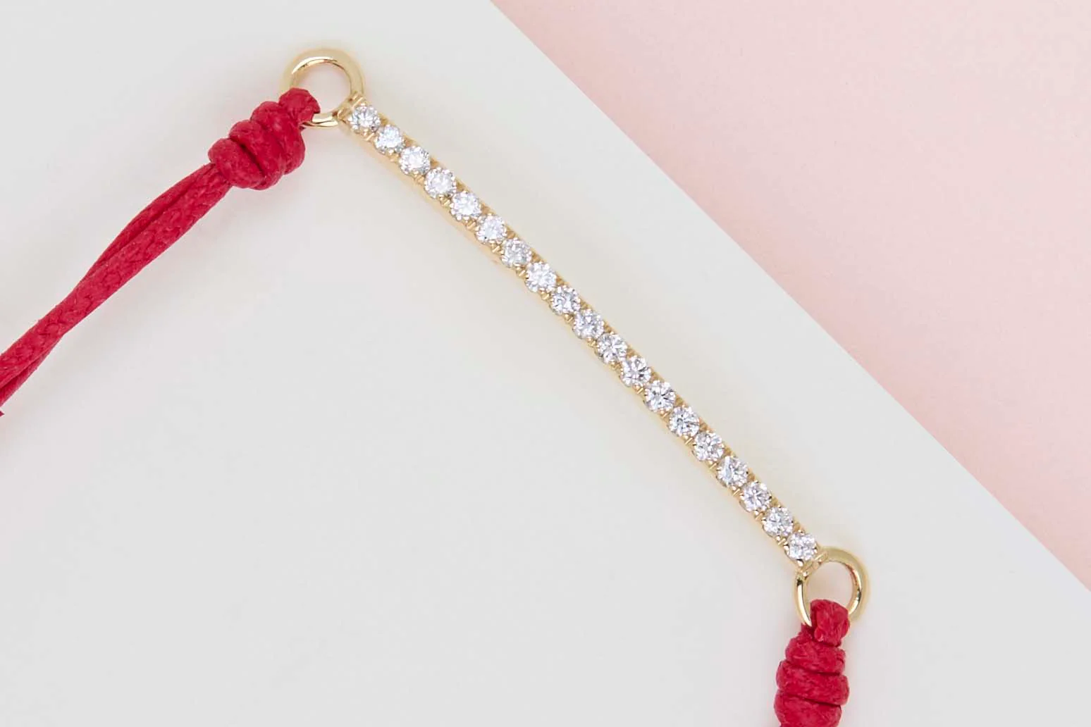 Cord Bracelet - Yellow Gold & Diamonds - Image 2