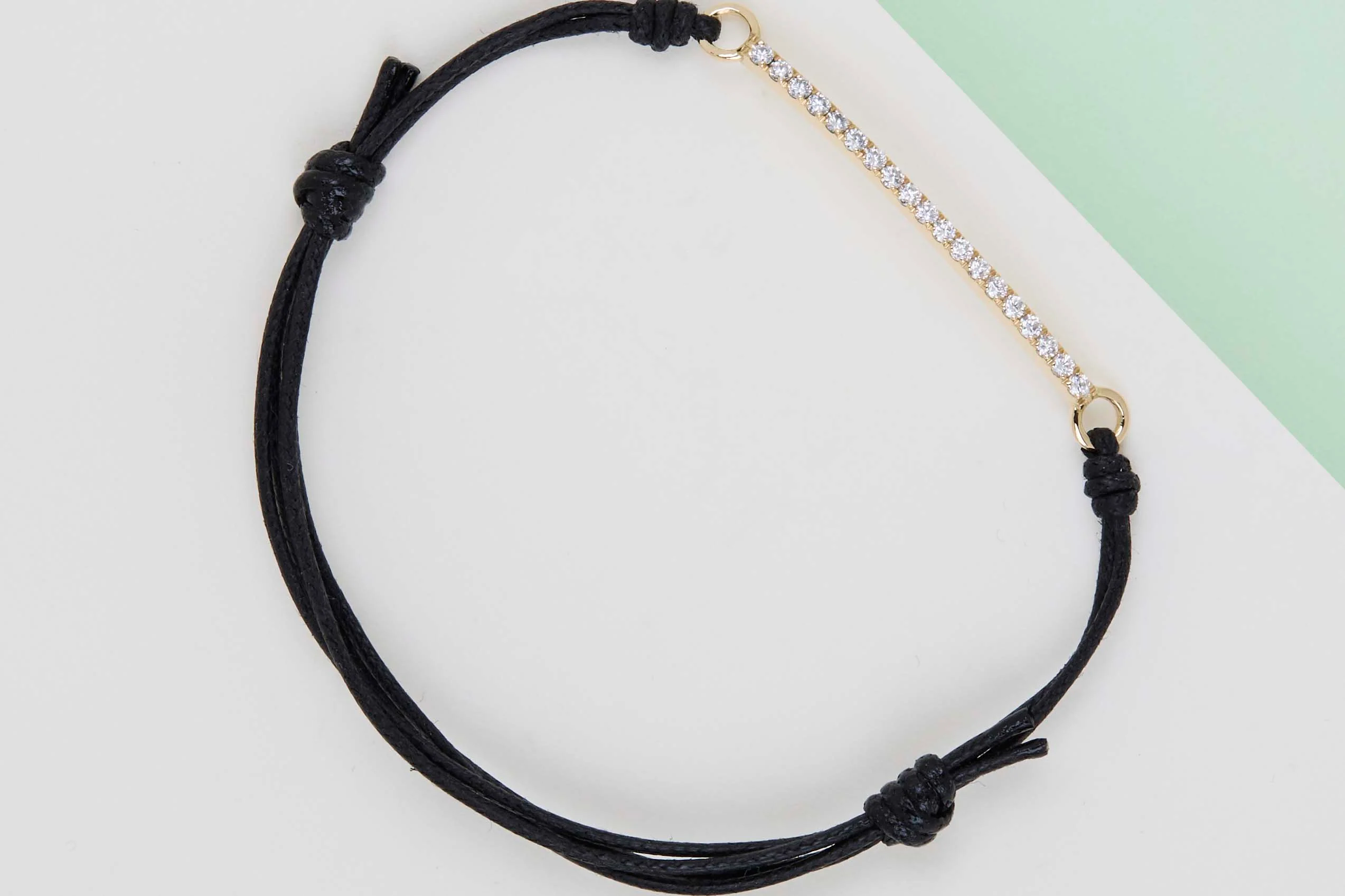 Cord Bracelet - Yellow Gold & Diamonds
