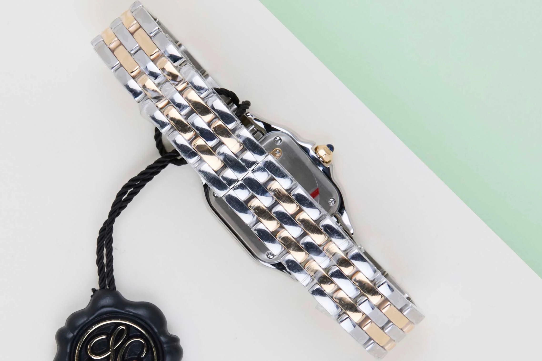 Panthère Small 'Yellow Gold and Steel - White Roman Dial' - Image 6