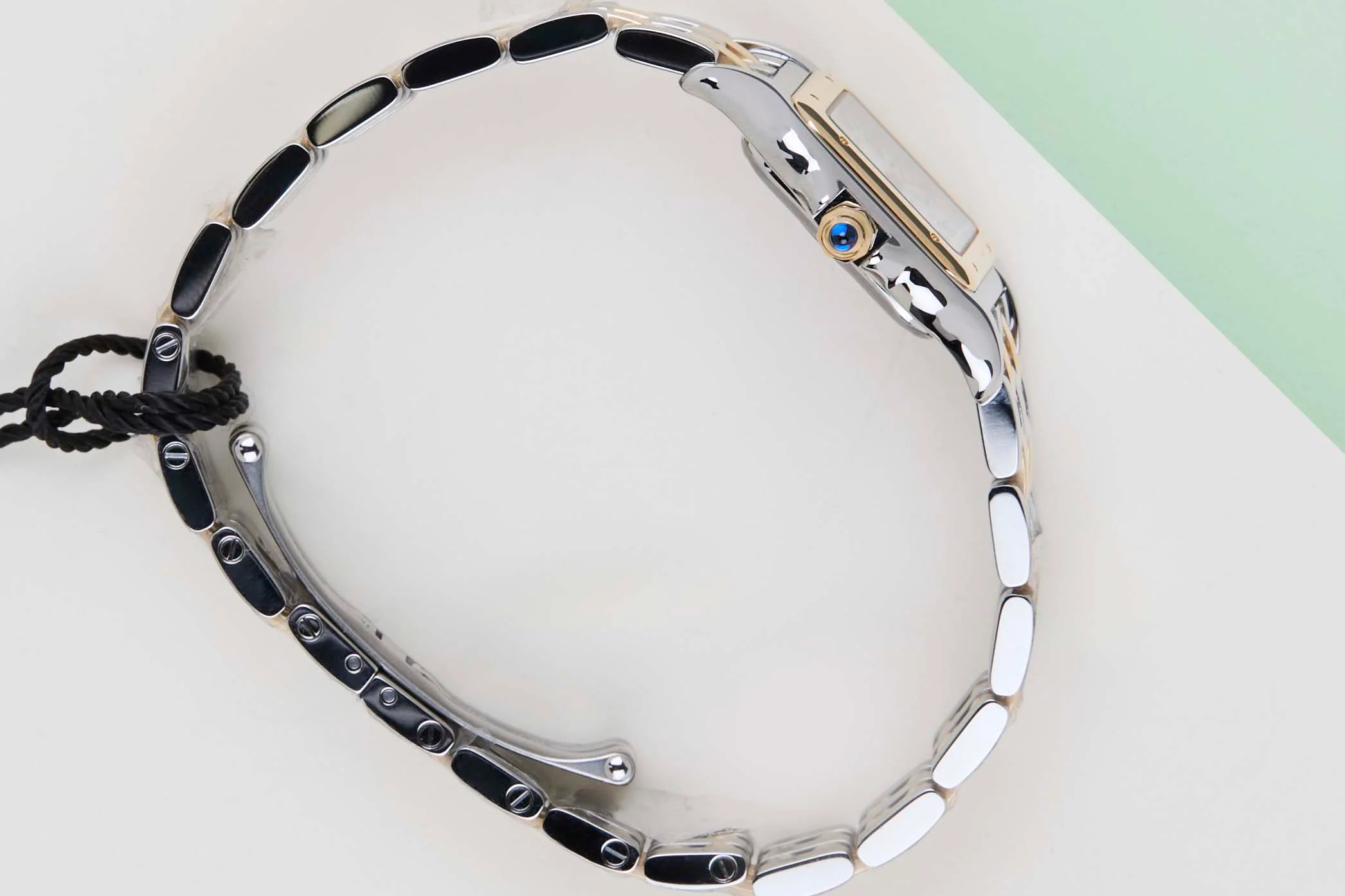 Panthère Small 'Yellow Gold and Steel - White Roman Dial' - Image 7