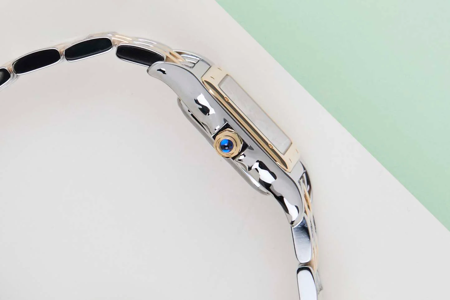 Panthère Small 'Yellow Gold and Steel - White Roman Dial' - Image 8