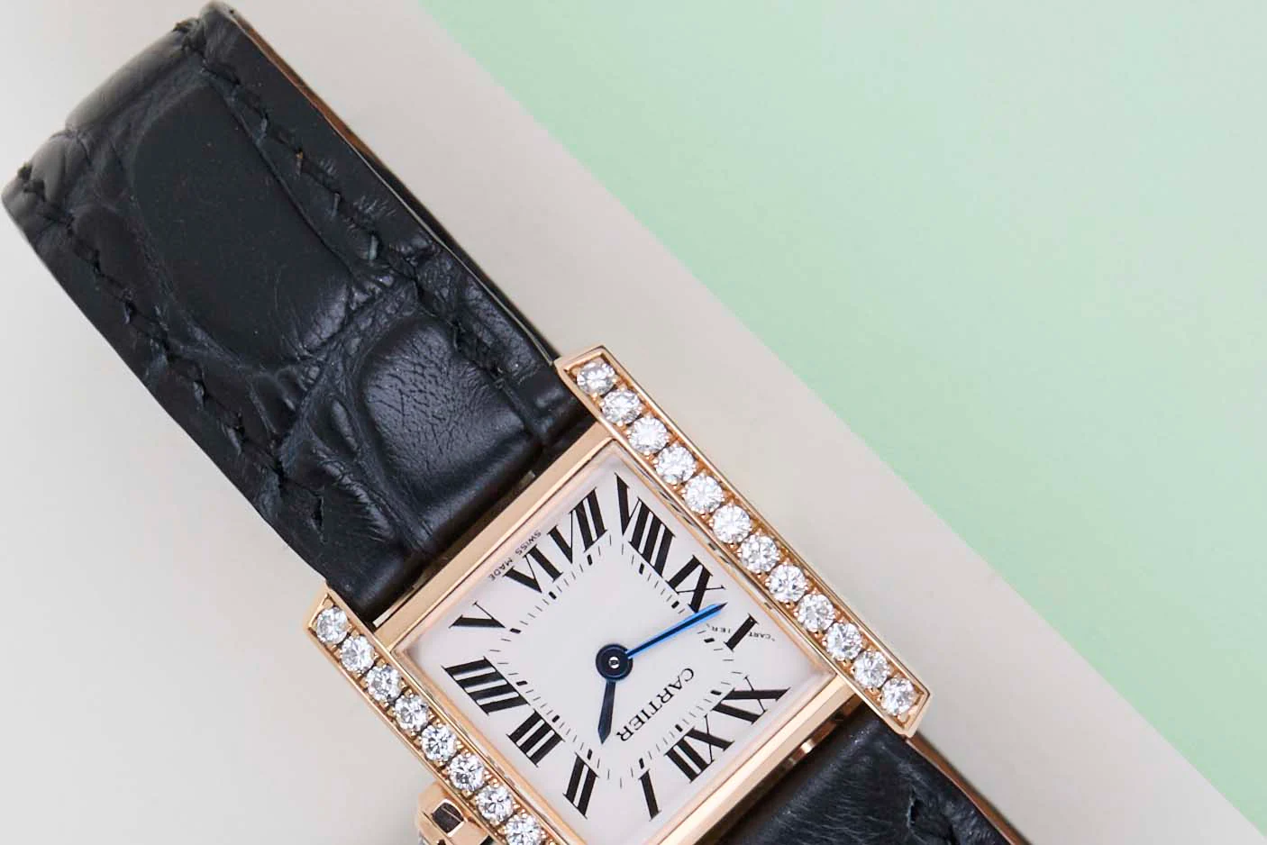 Tank Française Small Diamond 'White Roman Dial' - Image 4