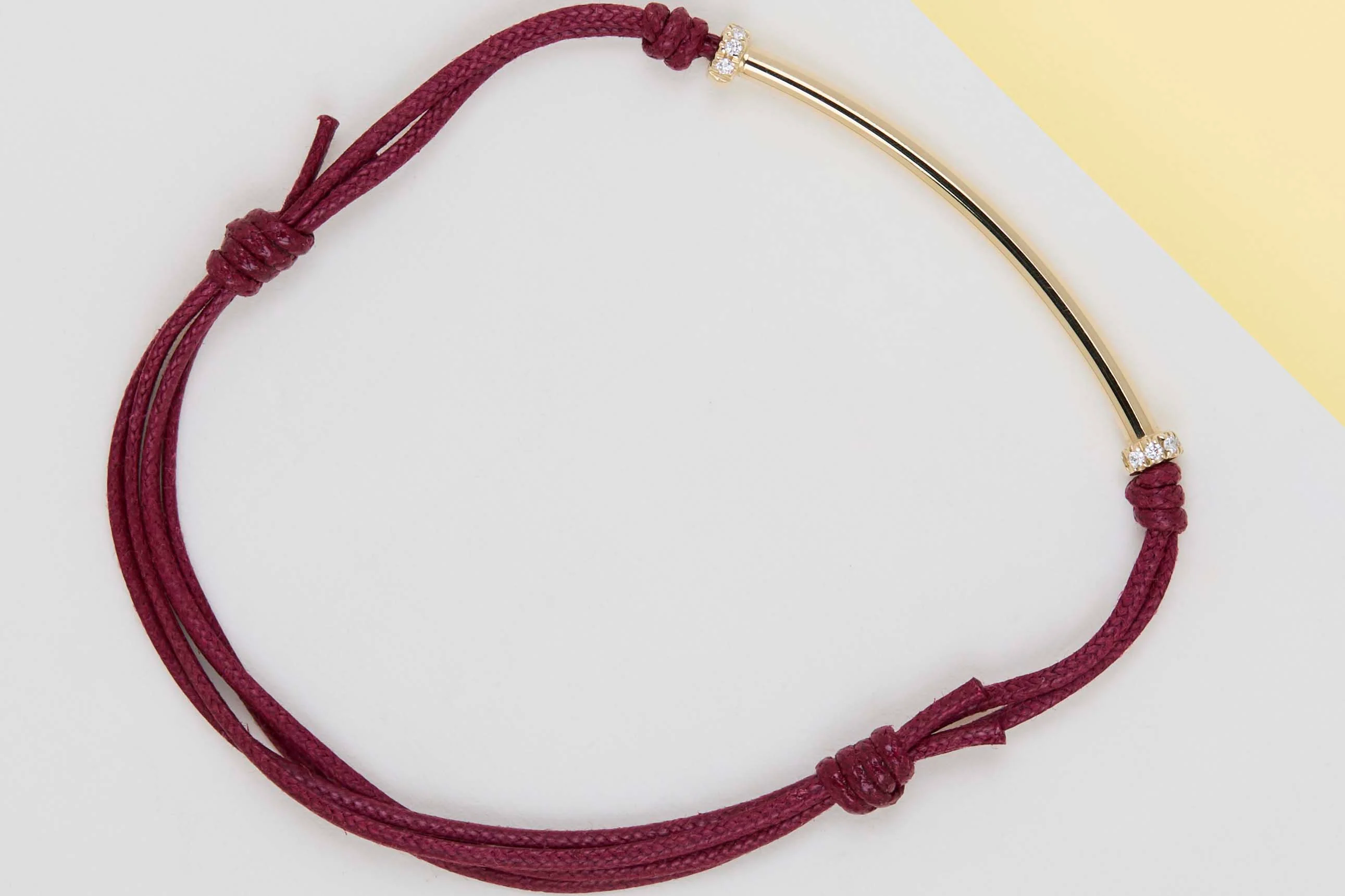 Cord Bracelet - Yellow Gold & Diamonds