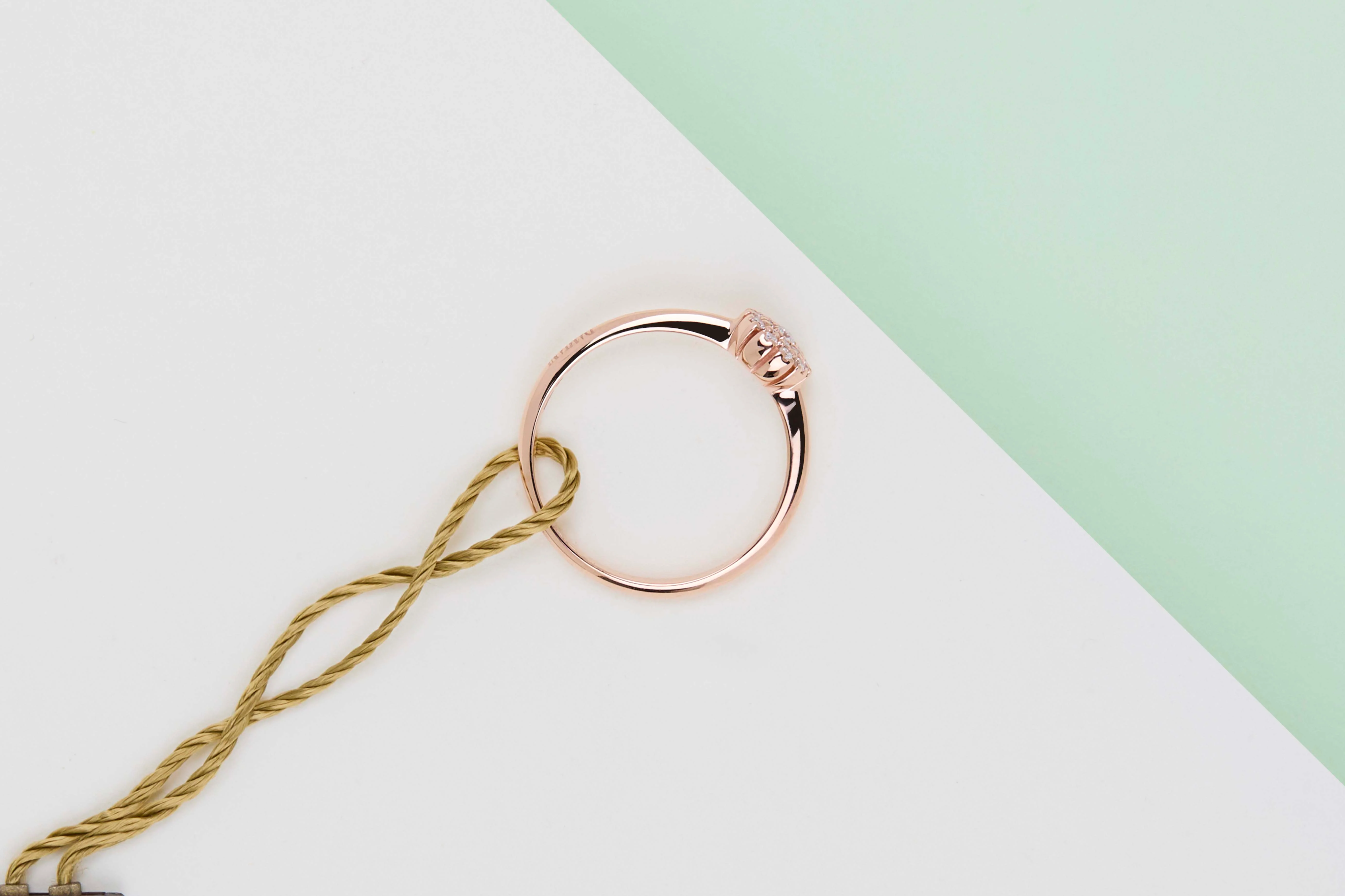 Margherita Ring - Pink Gold & Diamonds - Size 53 - B&P - Image 3