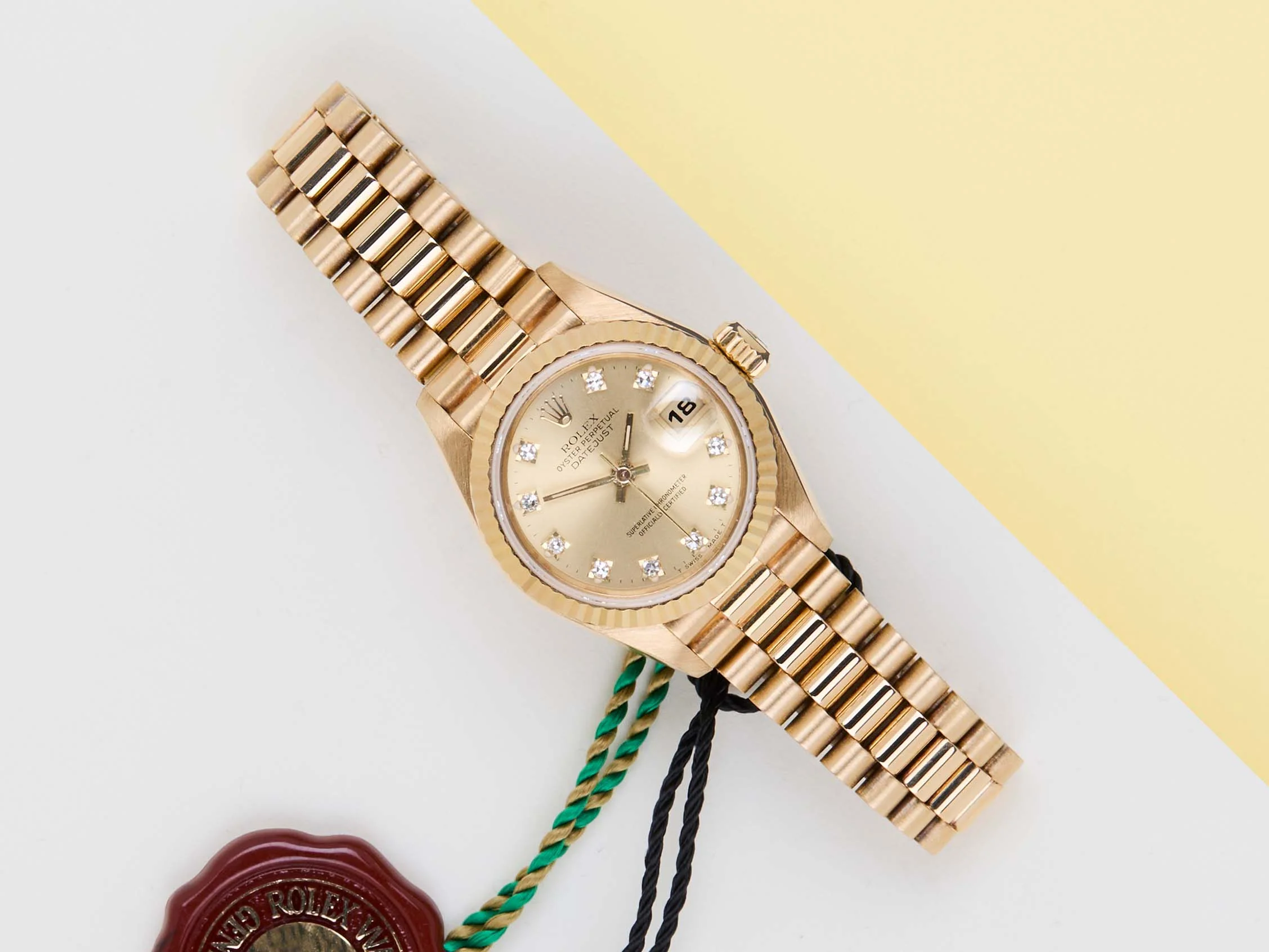 Datejust 26 'Champagne Diamond Dial - President'