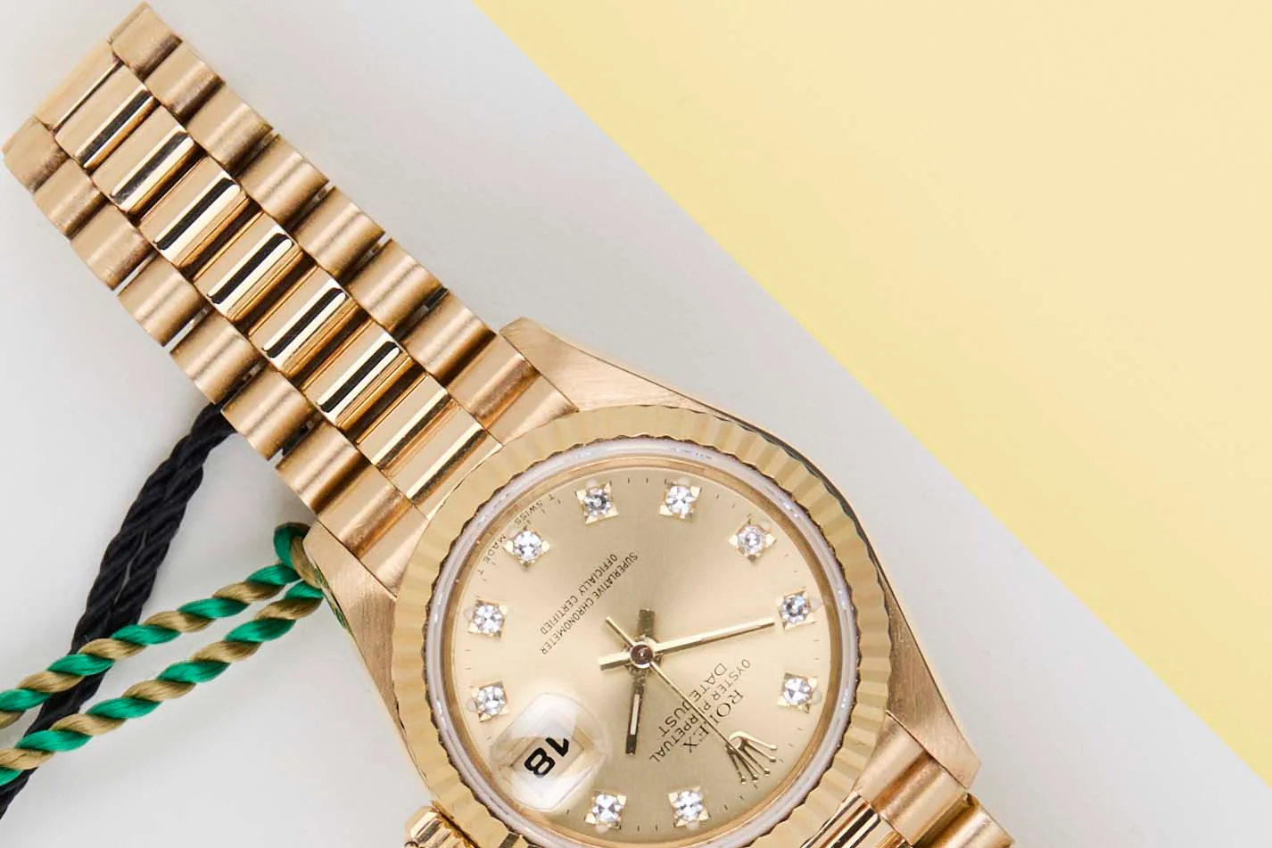 Datejust 26 'Champagne Diamond Dial - President' - Image 4