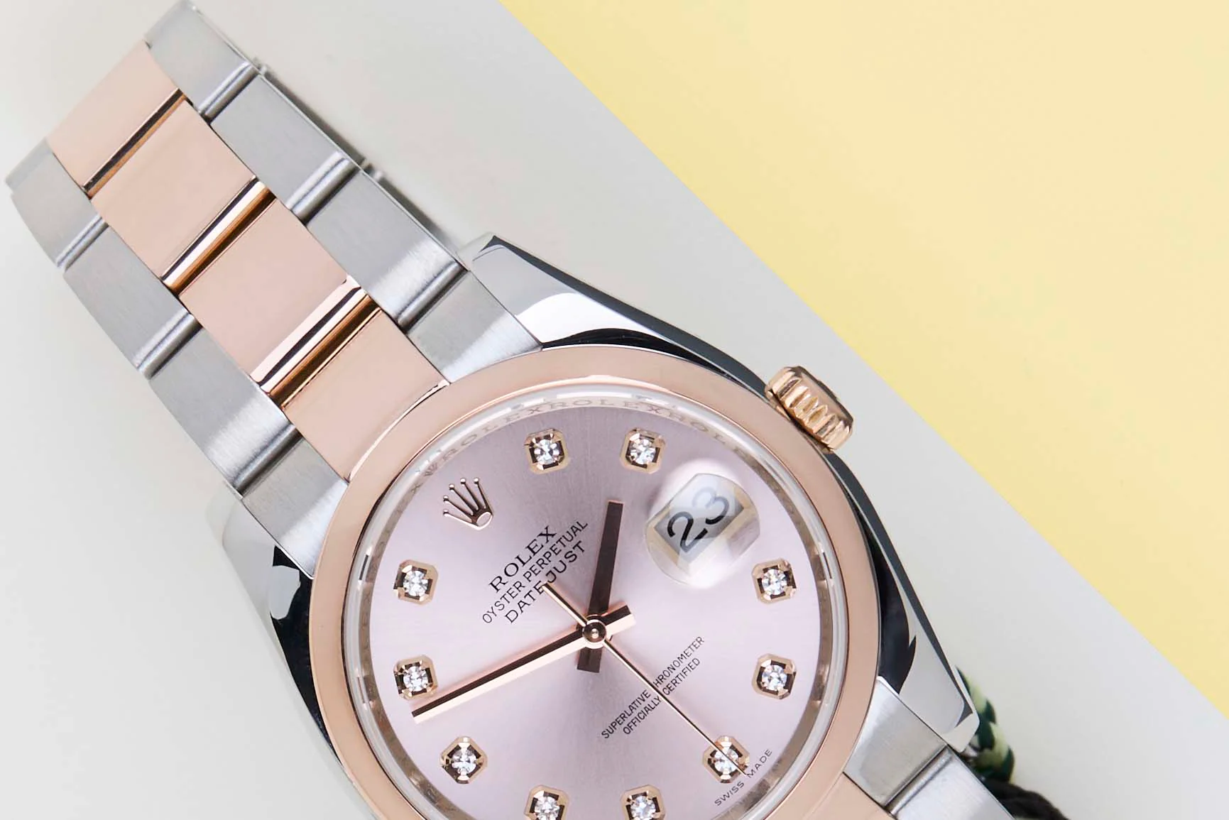 Datejust 36 Everose/Steel 'Pink Diamond Dial - Oyster' - Image 3