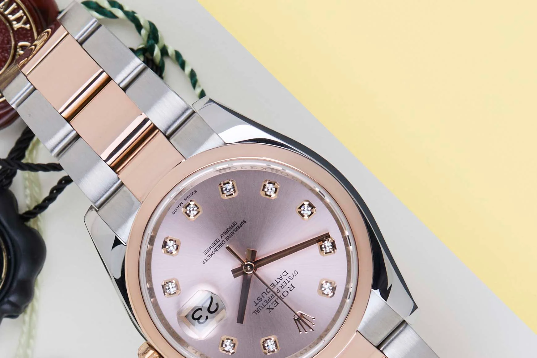 Datejust 36 Everose/Steel 'Pink Diamond Dial - Oyster' - Image 4