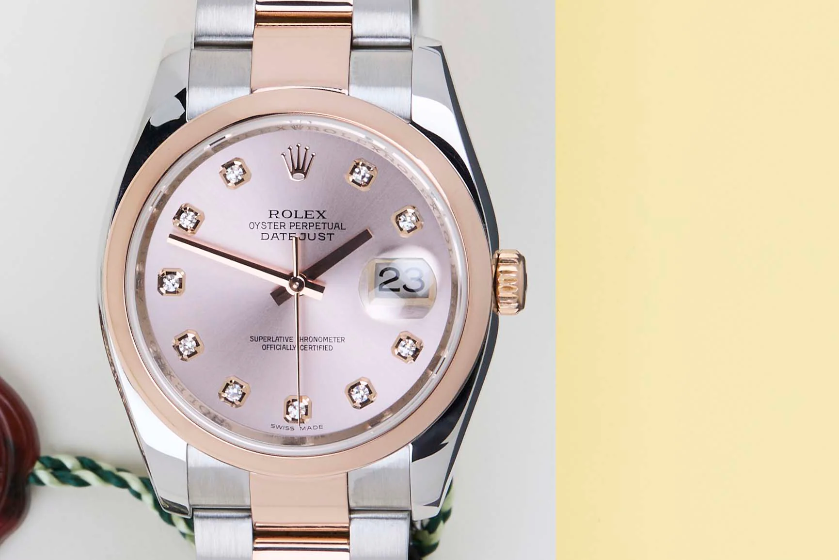 Datejust 36 Everose/Steel 'Pink Diamond Dial - Oyster' - Image 5