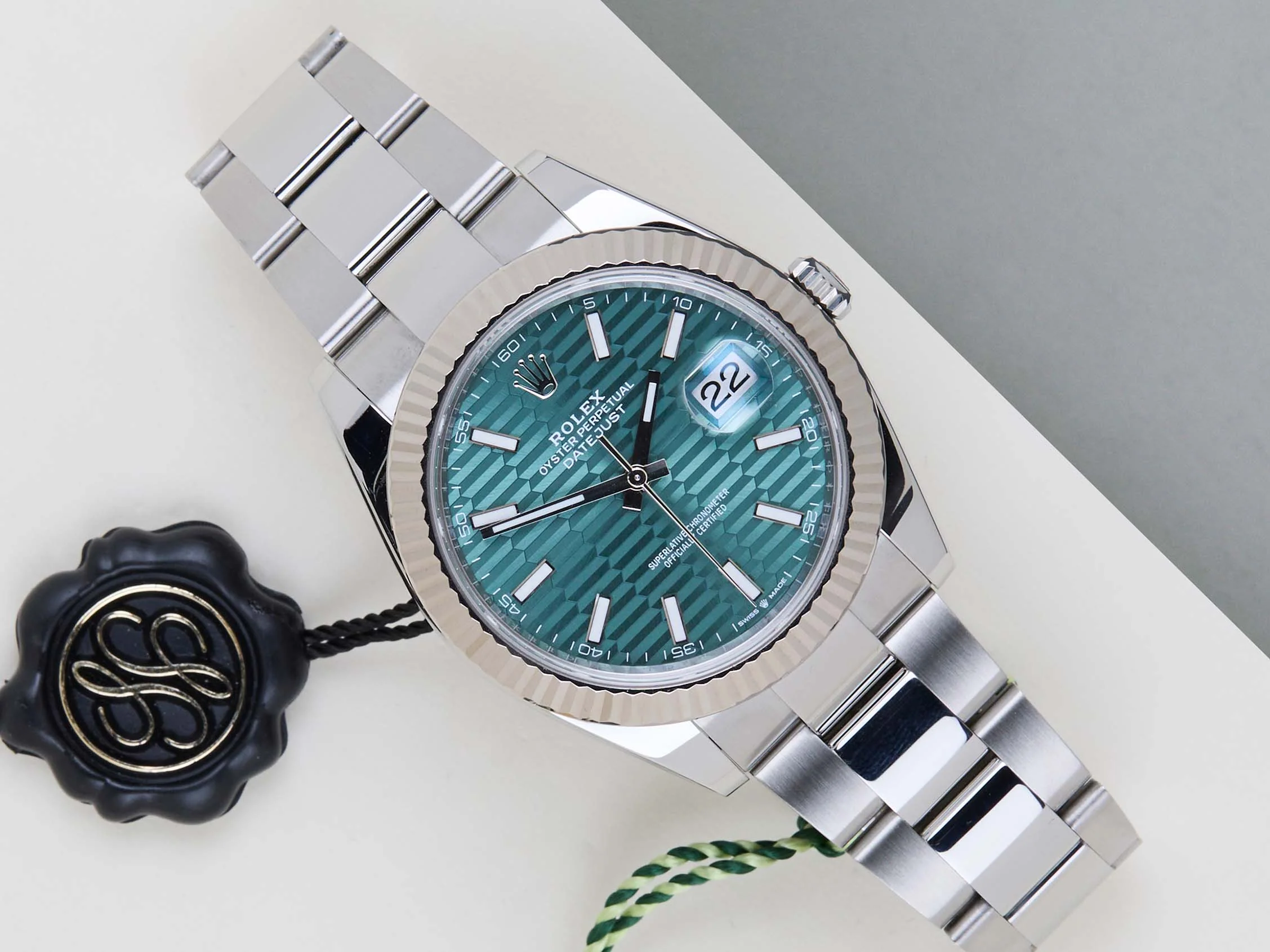 Datejust 41 ' Mint Green Fluted Motif Dial - Oyster'