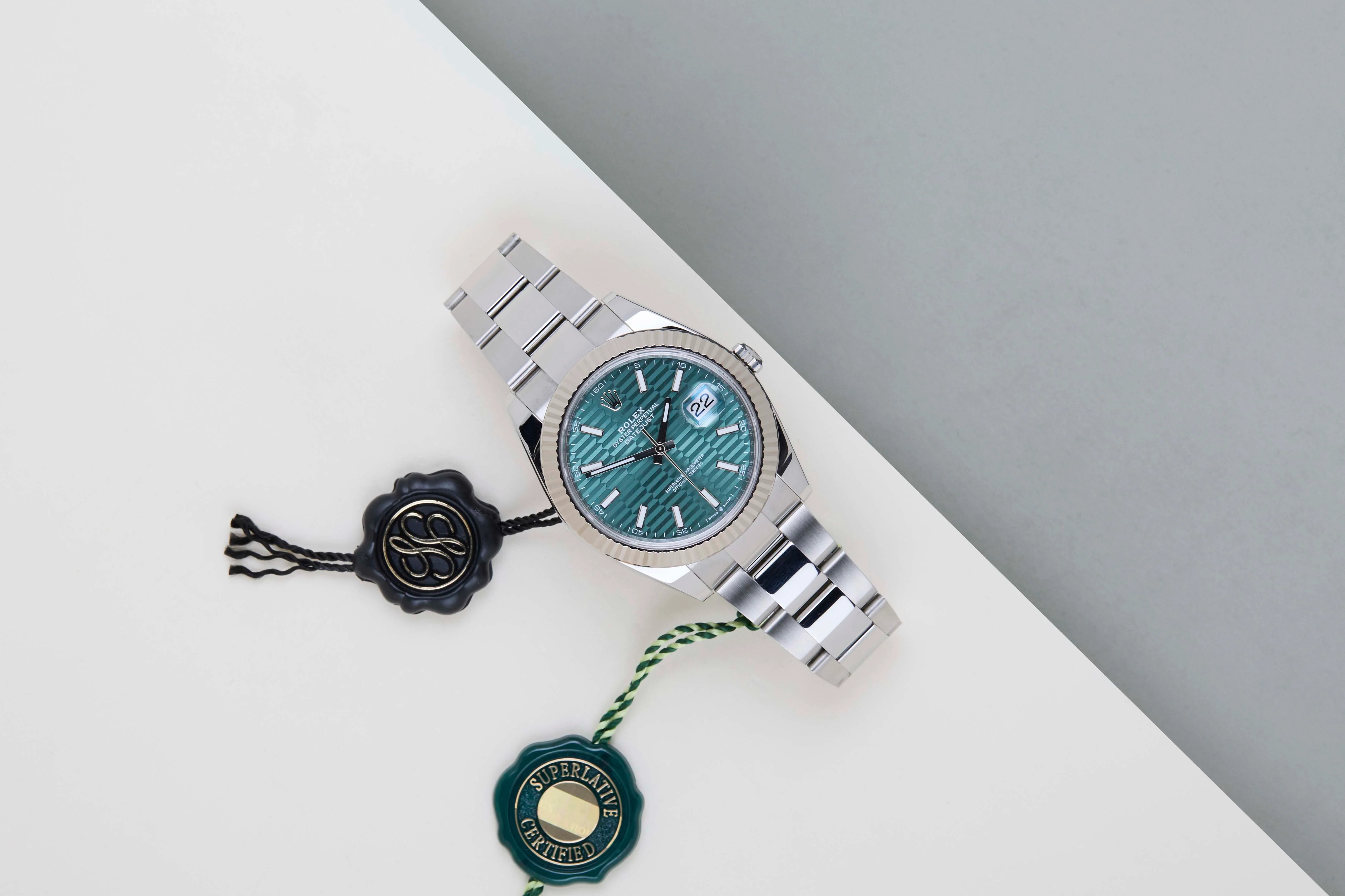 Datejust 41 ' Mint Green Fluted Motif Dial - Oyster' - Image 2