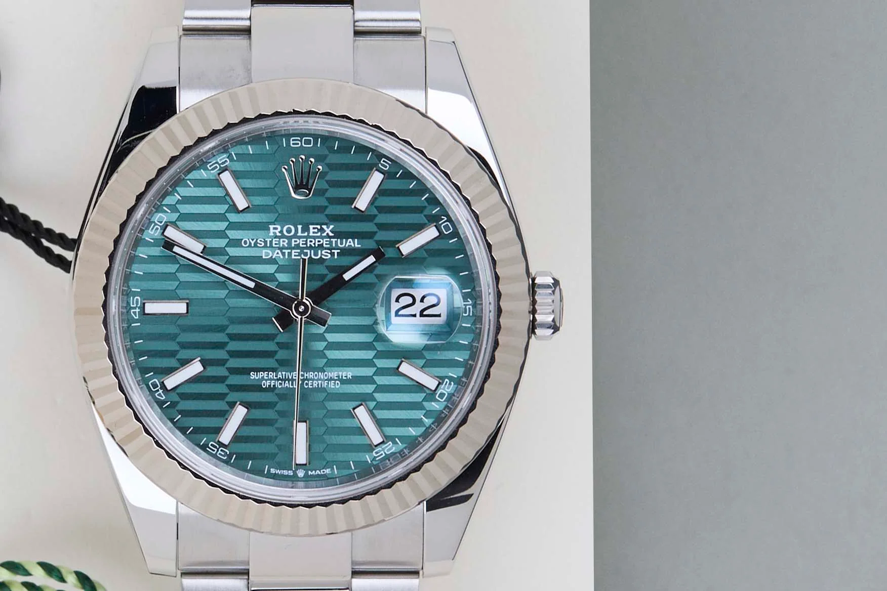 Datejust 41 ' Mint Green Fluted Motif Dial - Oyster' - Image 5
