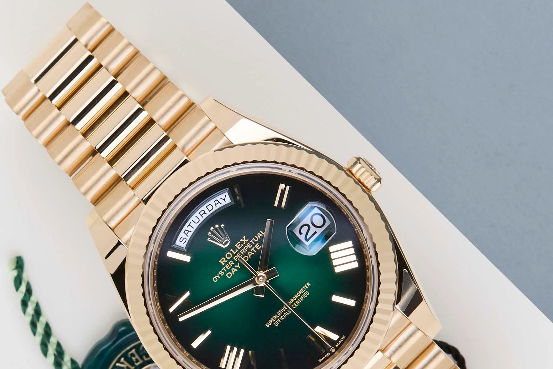 Day-Date 40 'Green Ombre Dial - President' - Image 3