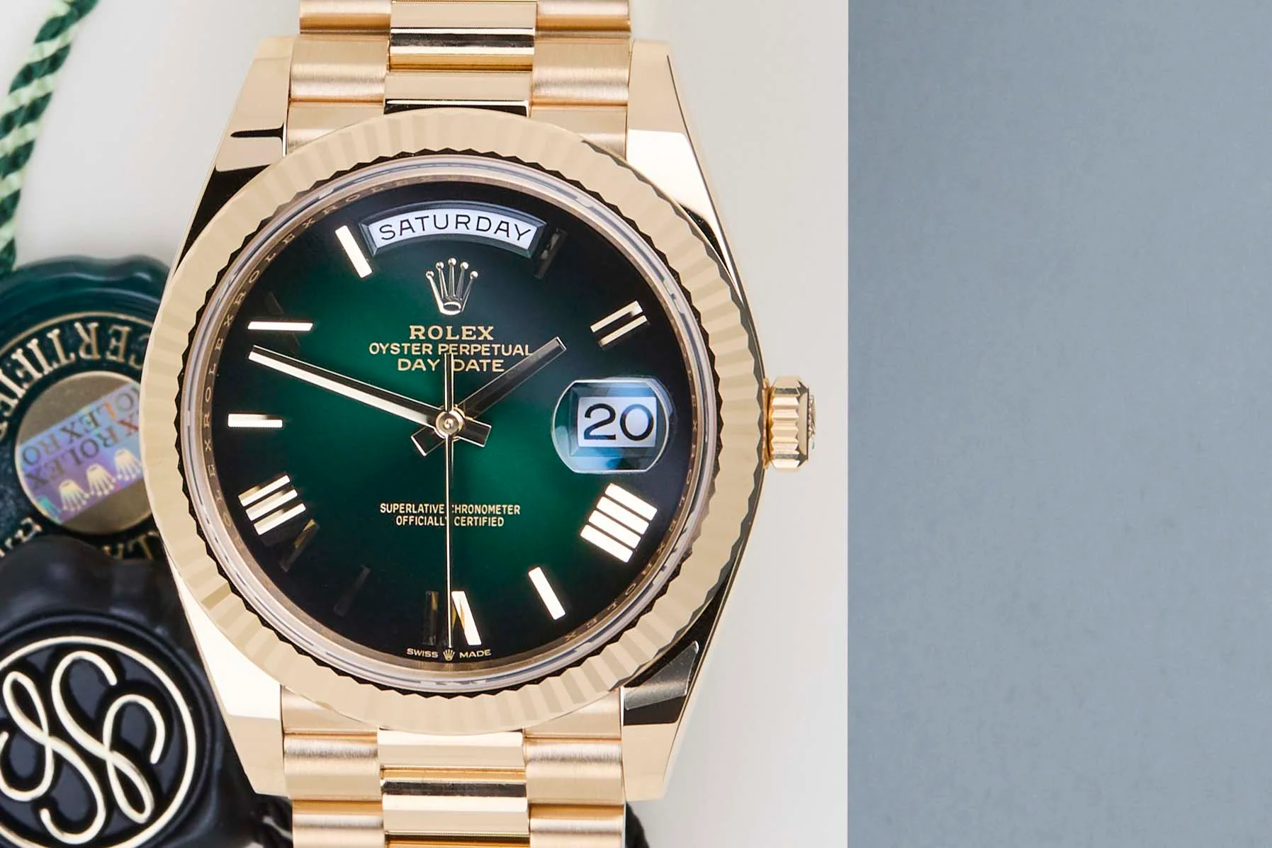 Day-Date 40 'Green Ombre Dial - President' - Image 5