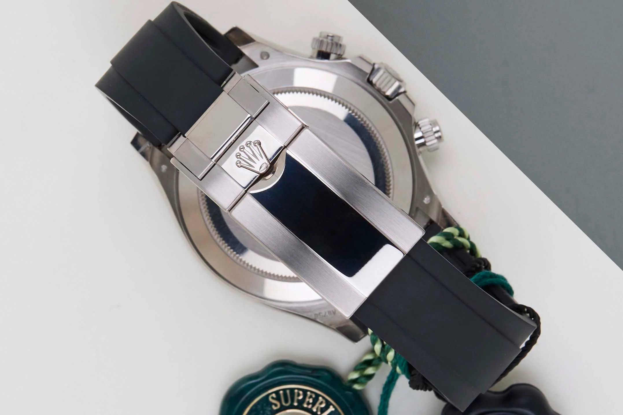 Daytona 'White Gold - Black Diamond Dial - Oysterflex' - Image 7