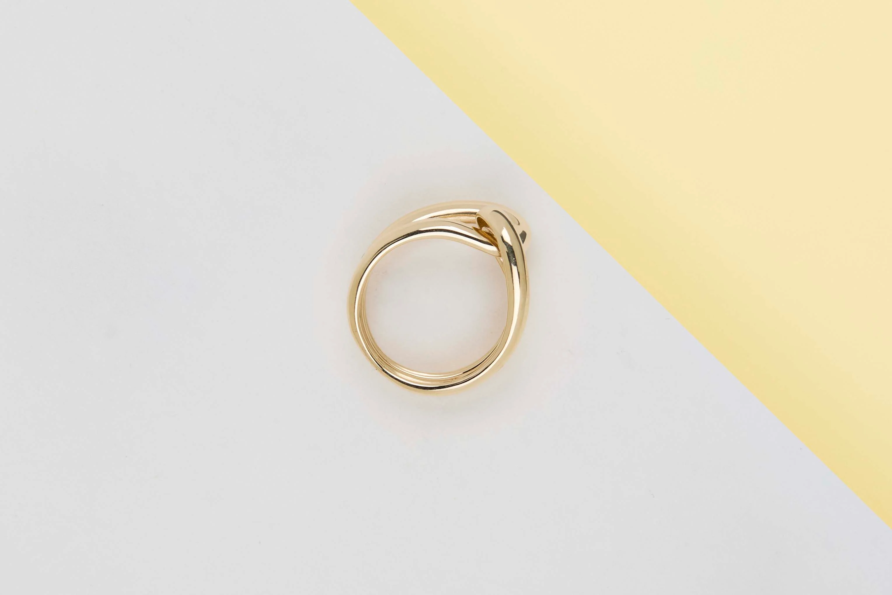Double-Knot Ring - Yellow Gold - Size 55 - Image 3