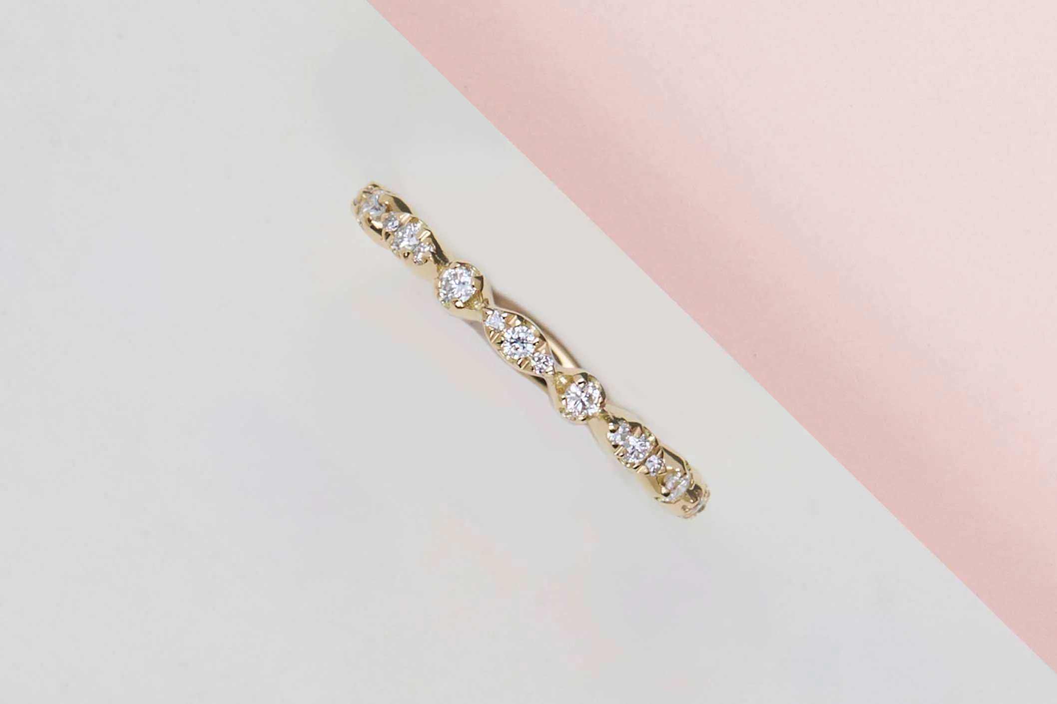 Eternity Ring - Yellow Gold & Diamonds - Size 53
