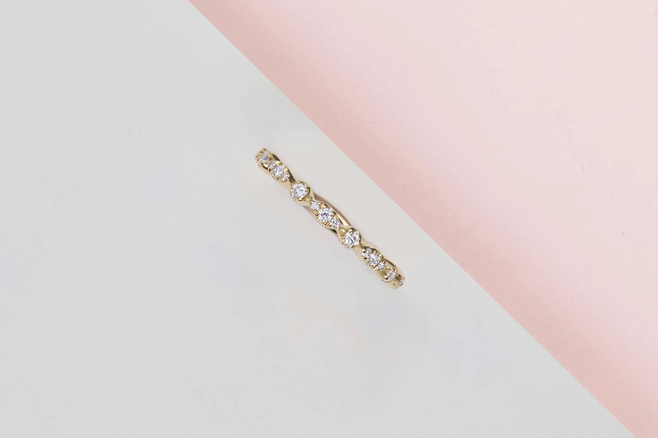 Eternity Ring - Yellow Gold & Diamonds - Size 53 - Image 2