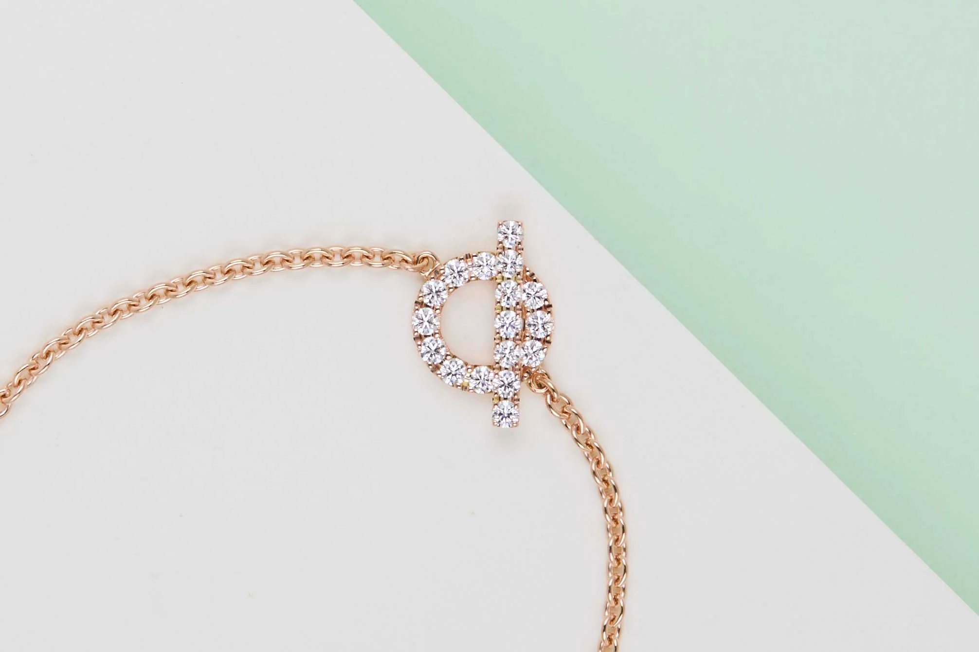 Finesse Bracelet - Rose Gold Diamonds - 17,5 CM - B - Image 2