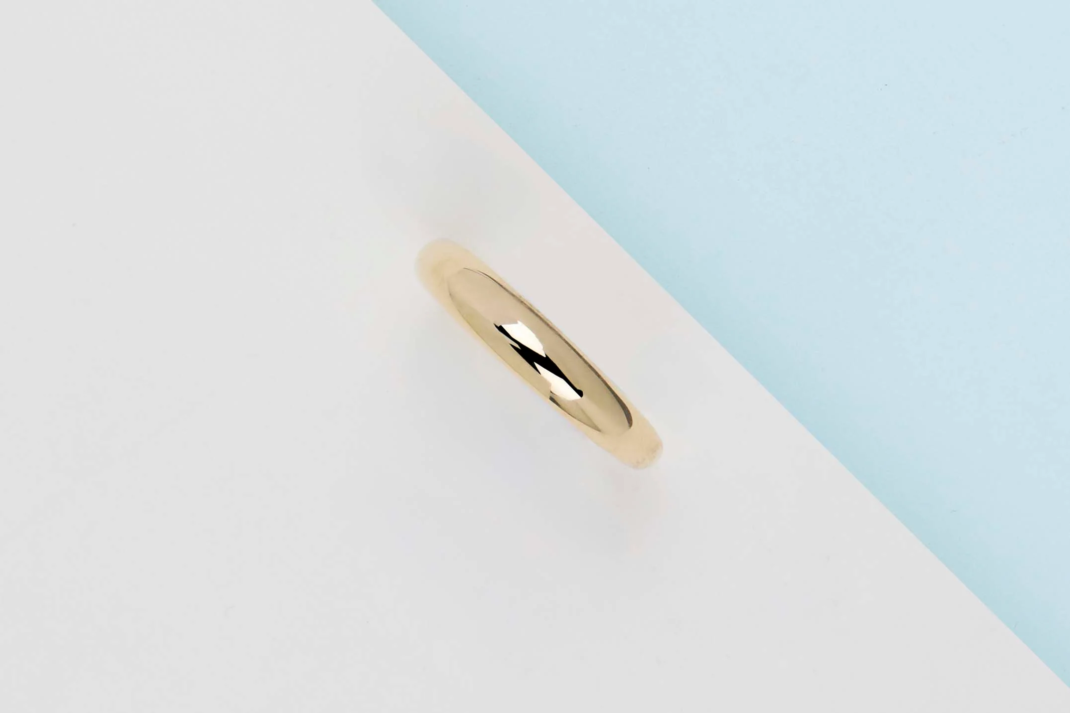 Gold Domed Band Ring - Yellow Gold - Size 56 - Image 2