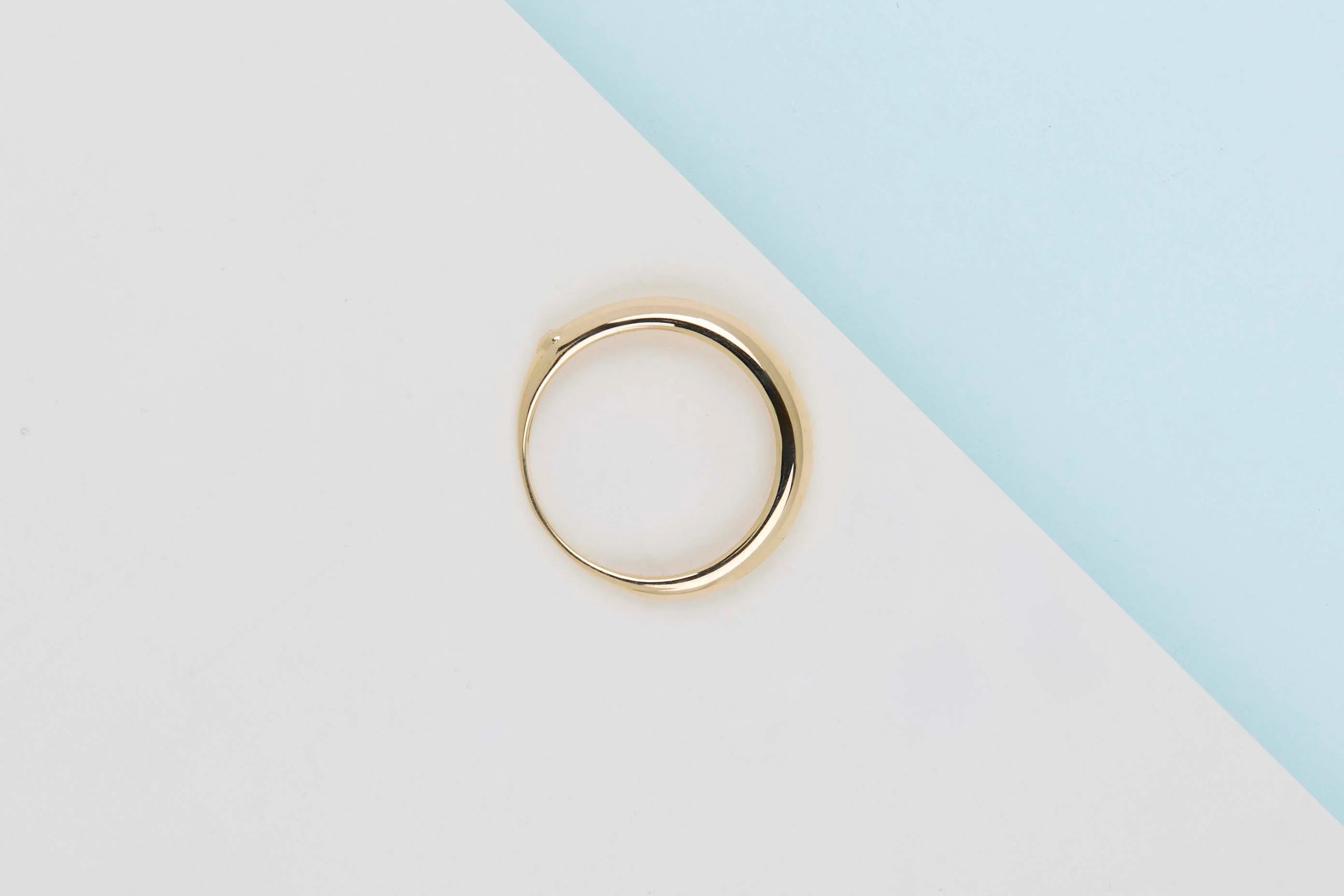 Gold Domed Band Ring - Yellow Gold - Size 56 - Image 3