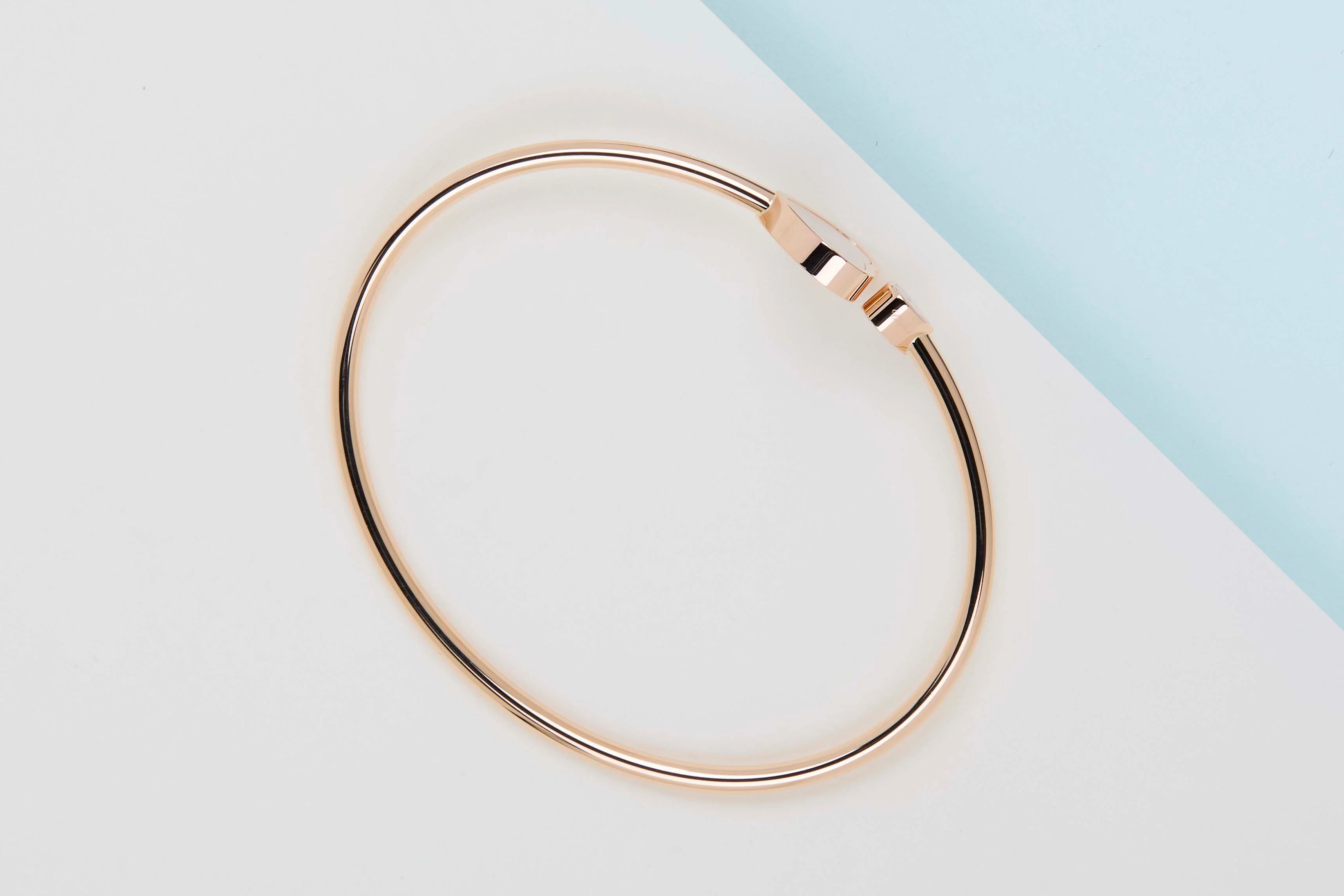 Happy Heart Bangle - Mother of Pearl - Rose Gold - Size M - B&P - Image 3