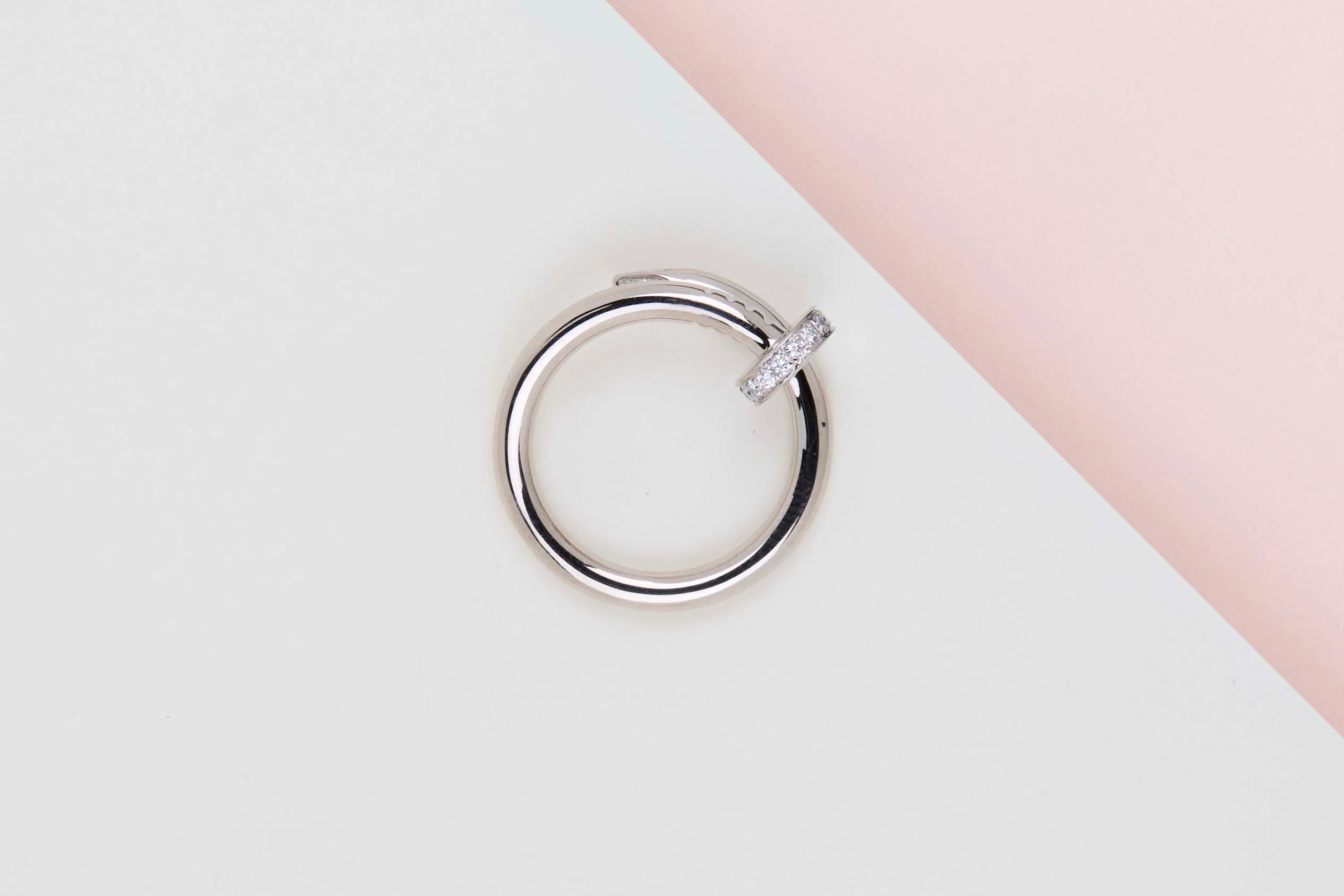 Juste Un Clou Ring - White Gold & Diamonds - Size 53 - B&P - Image 3