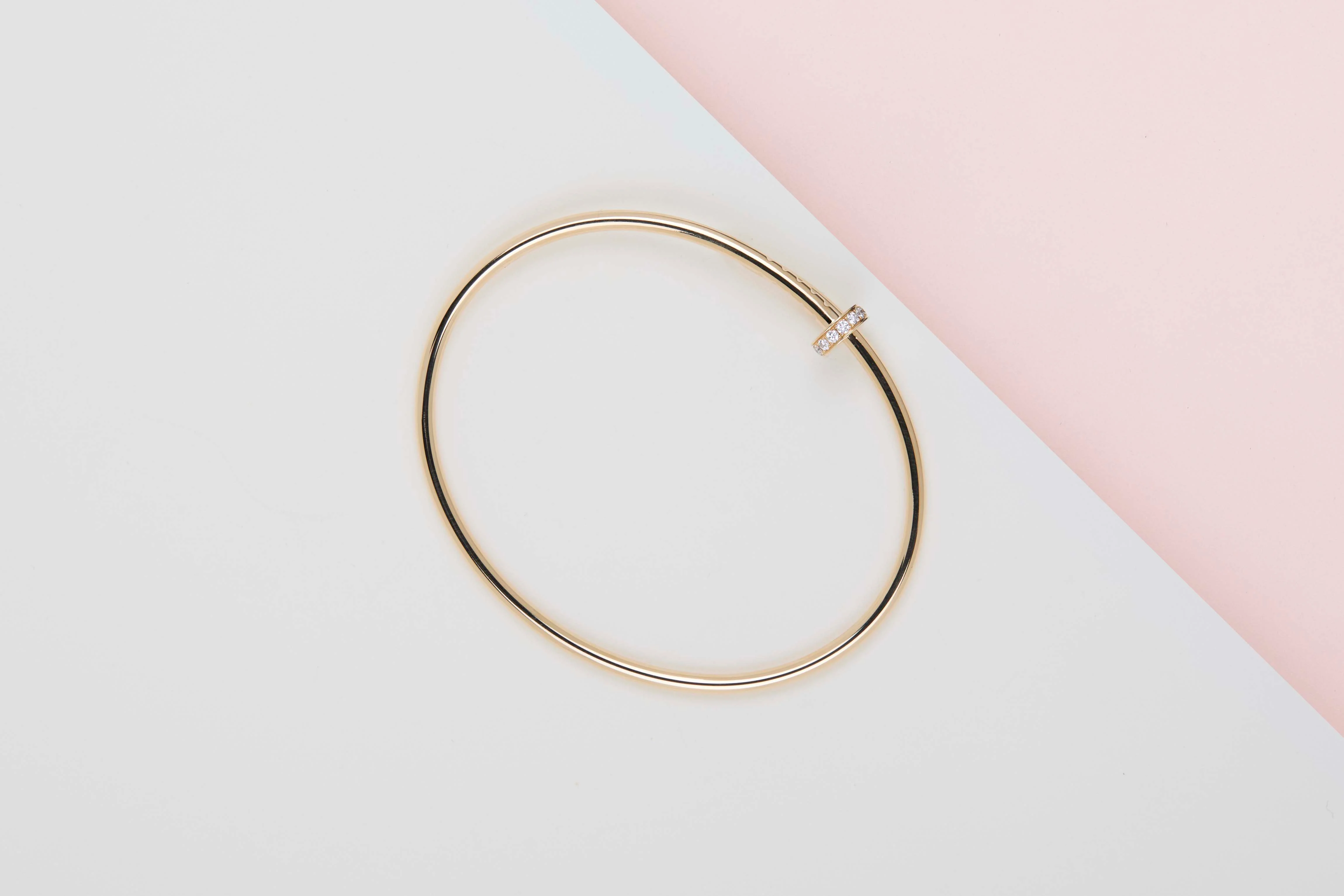 Juste Un Clou Bracelet Small - Yellow Gold & Diamonds - Size 17 - B&P - Image 3